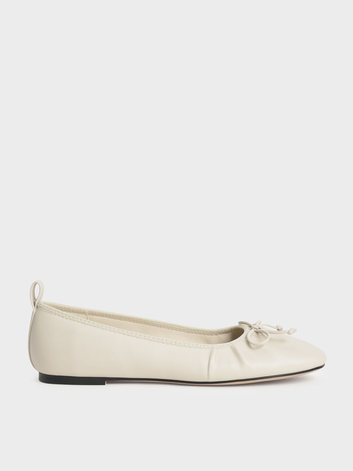 

Bow-Tie Ballerina Flats, Chalk