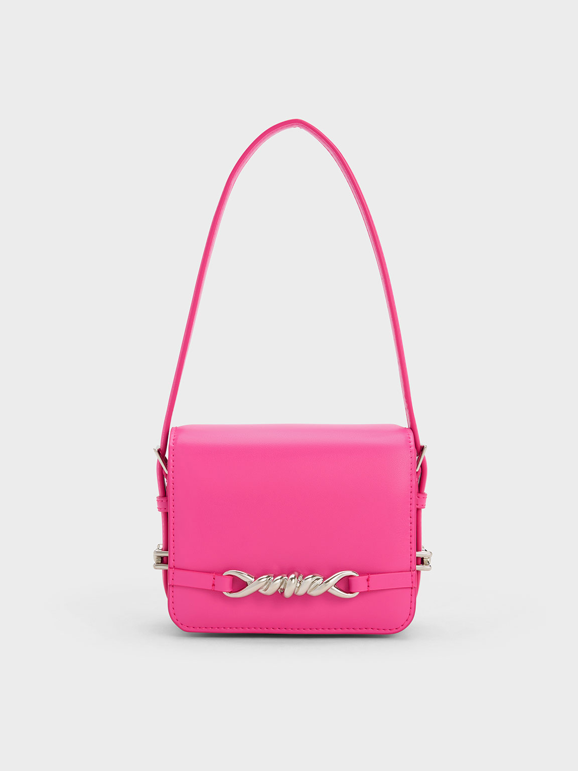 Charles Keith Mini Henrietta Shoulder Bag In Fuchsia ModeSens