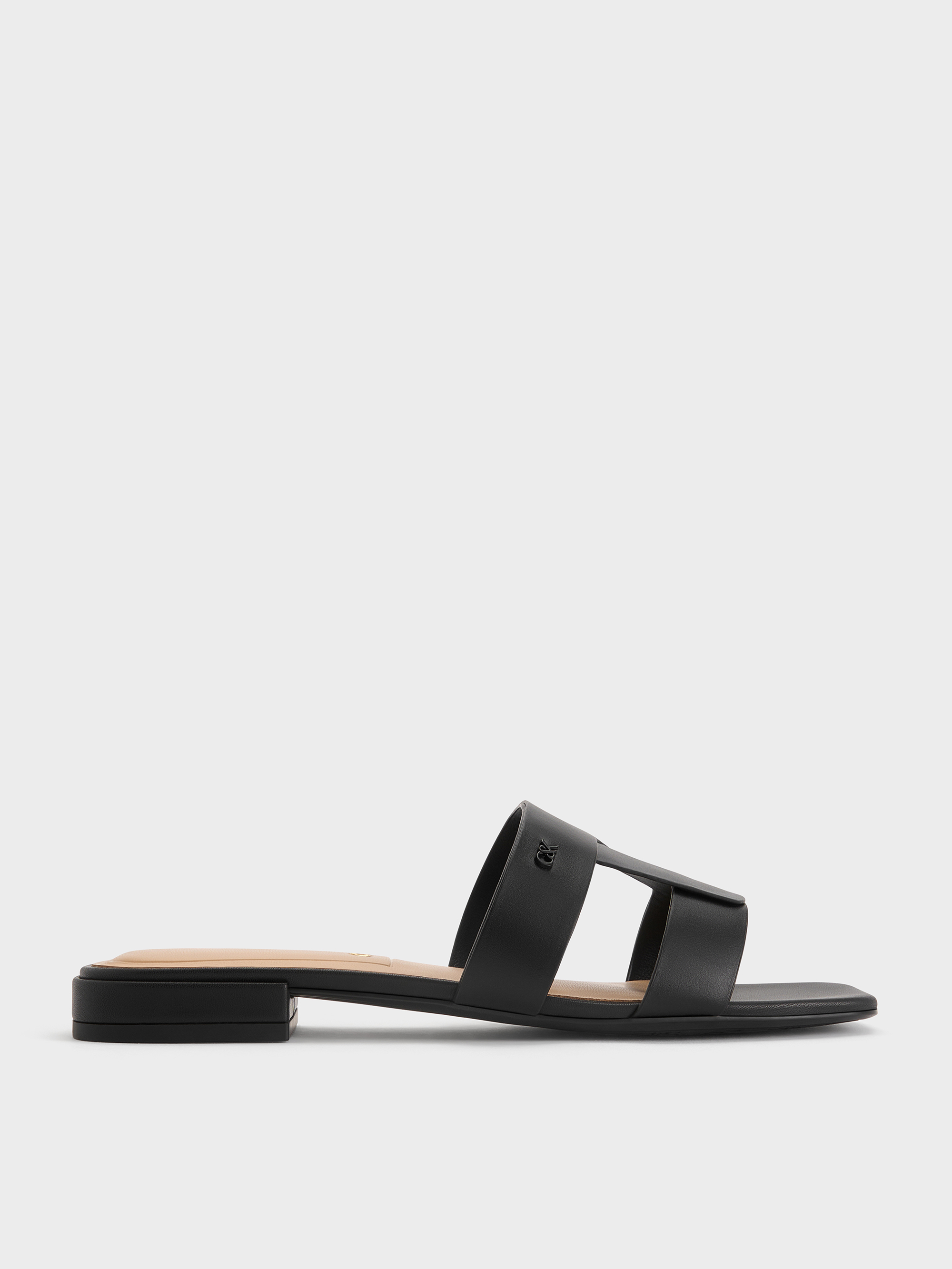 Charles & Keith - Joan Leather Slide Sandals
