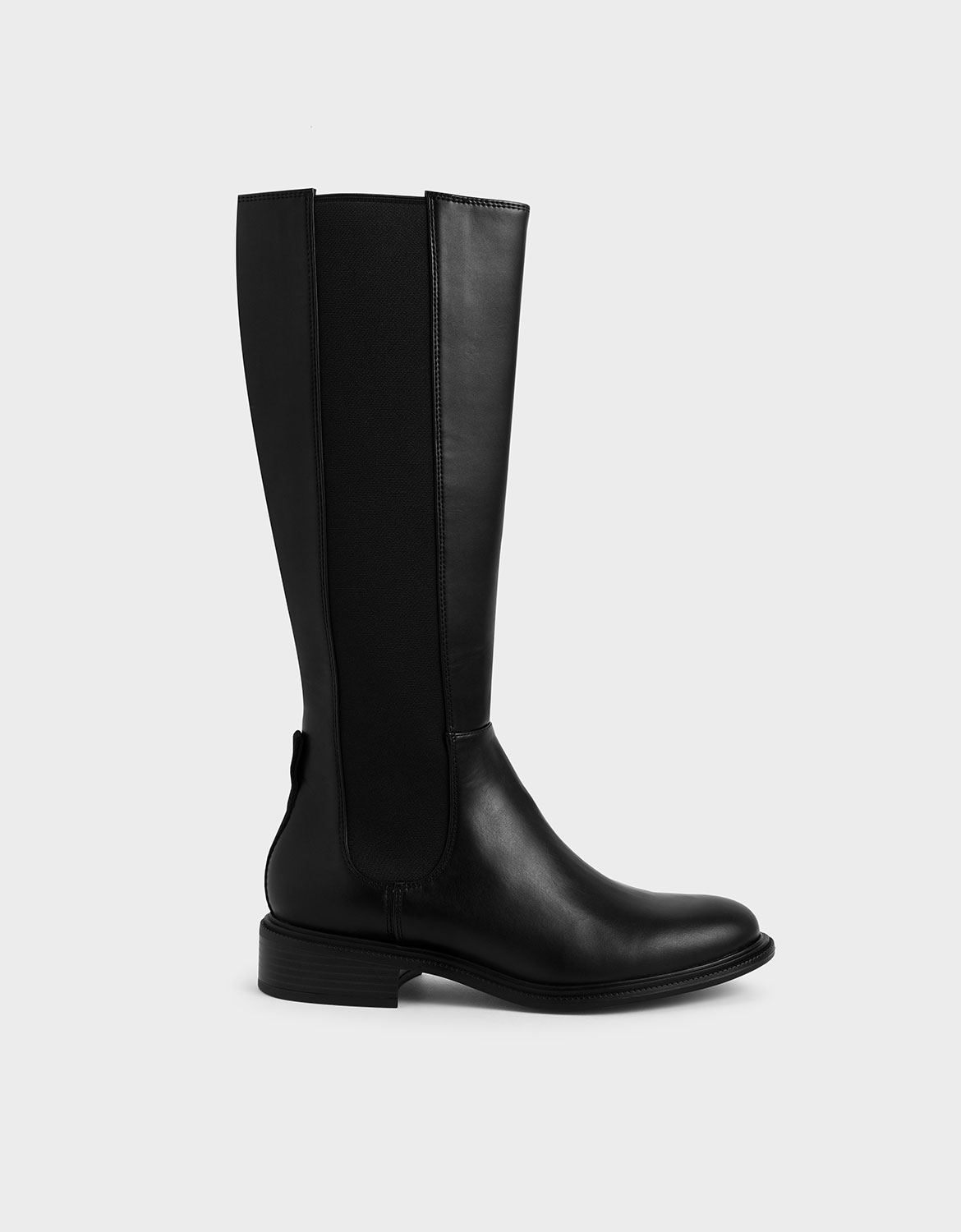 

Knee High Chelsea Boots, Black