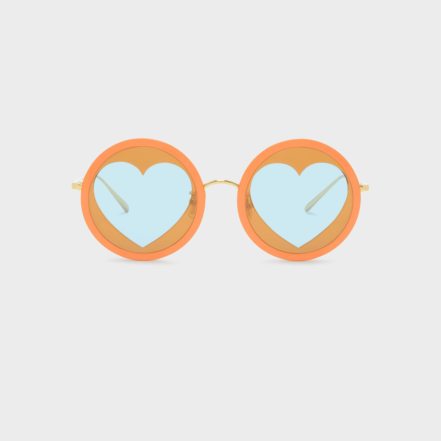 

Heart-Shaped Frame Sunglasses, Orange