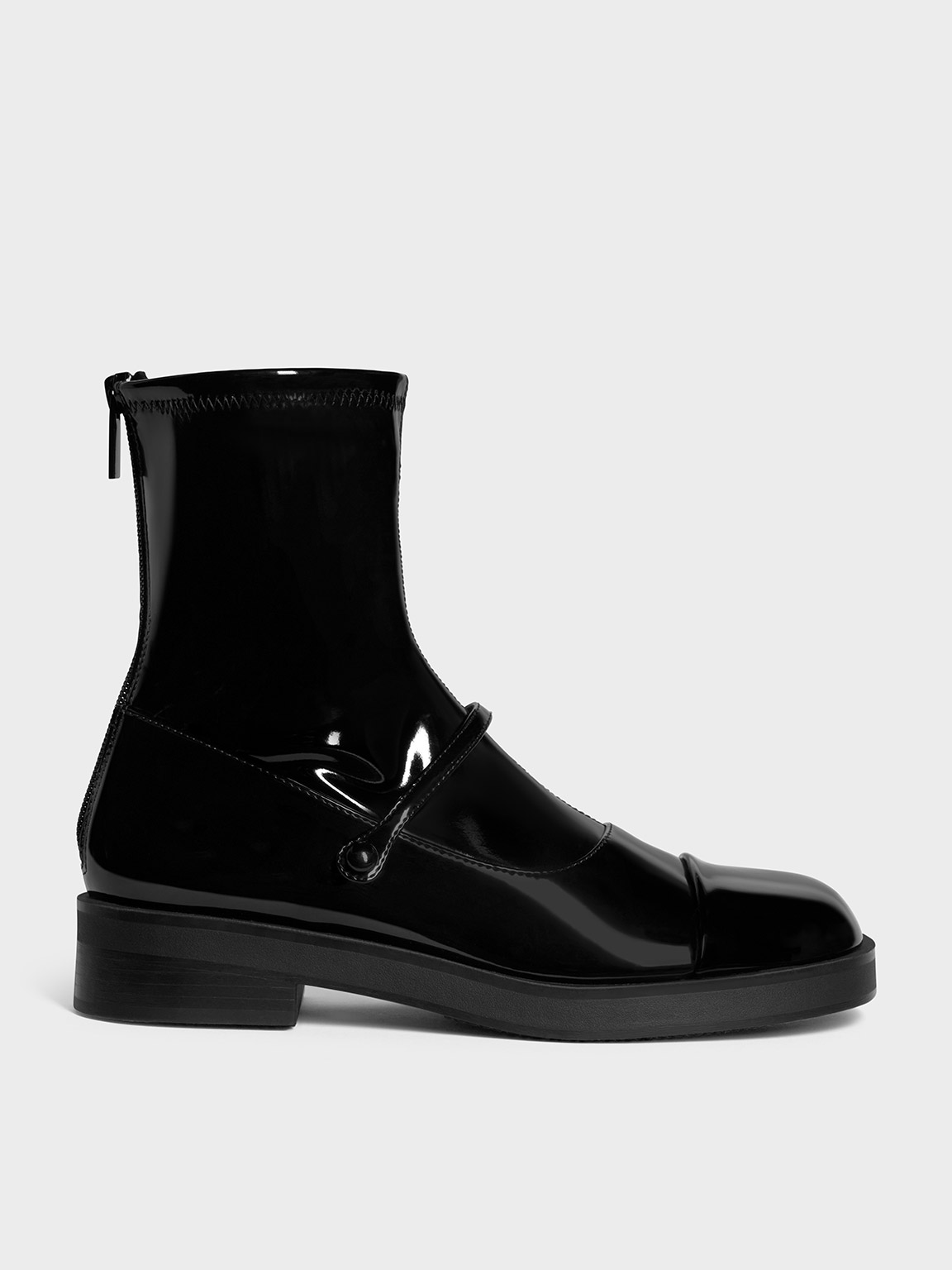 Front-Strap Ankle Boots