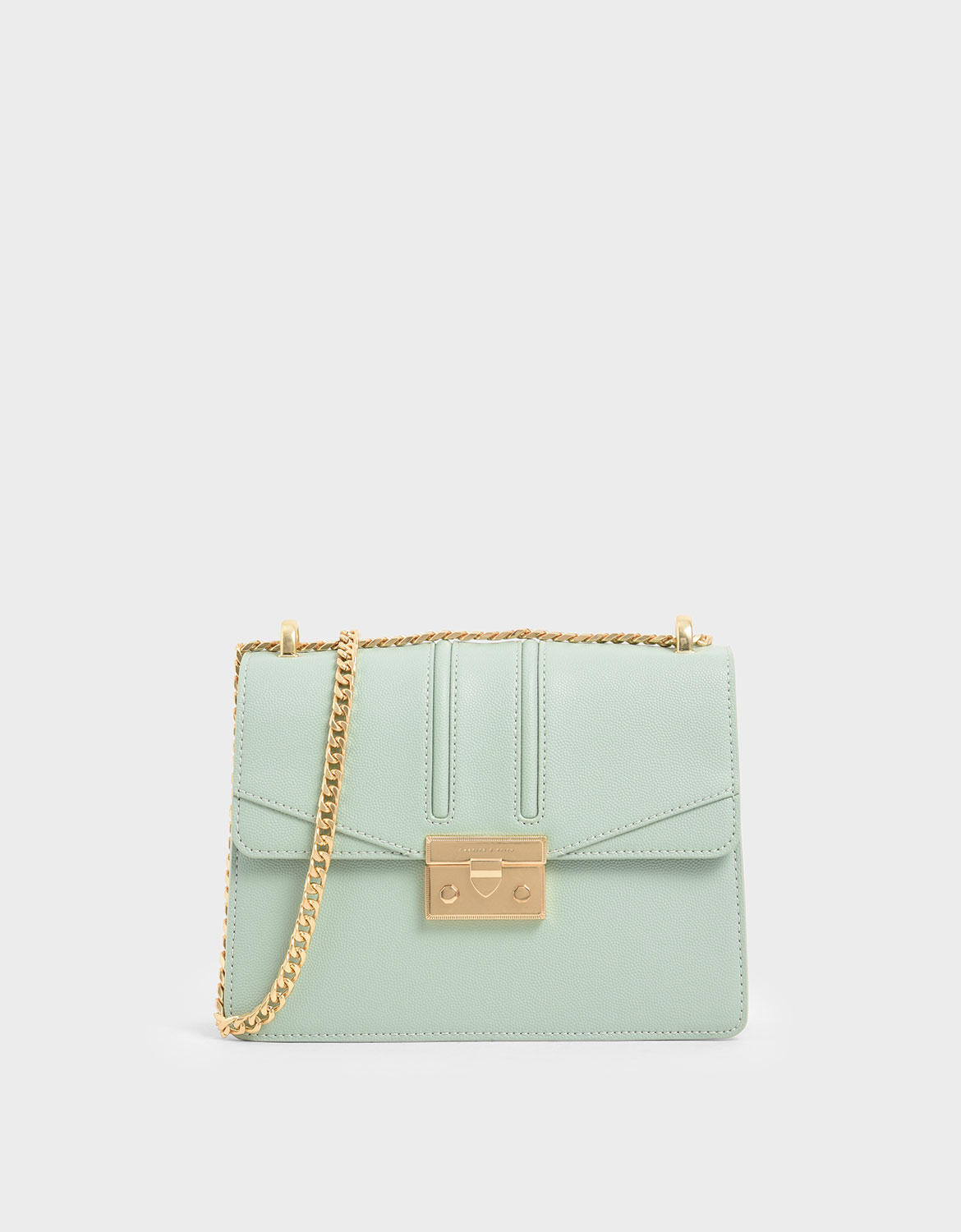 

Chain Strap Shoulder Bag, Mint green