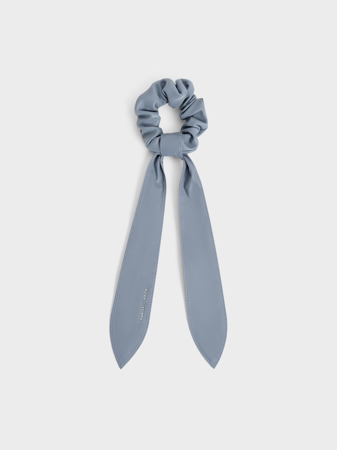 

Riley Ruched Bow Scrunchie, Blue