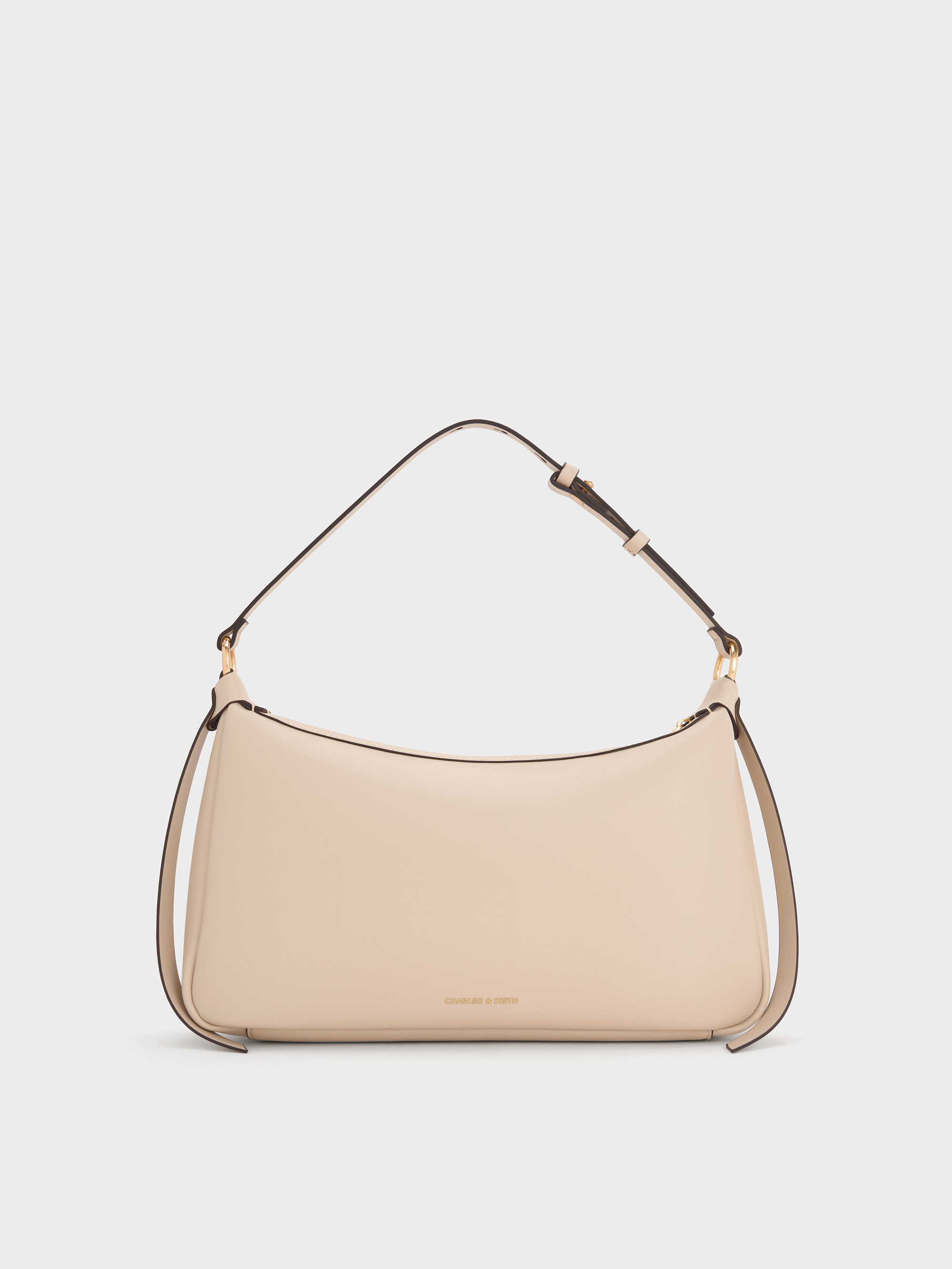Charles & Keith - Calla Shoulder Bag In Brown