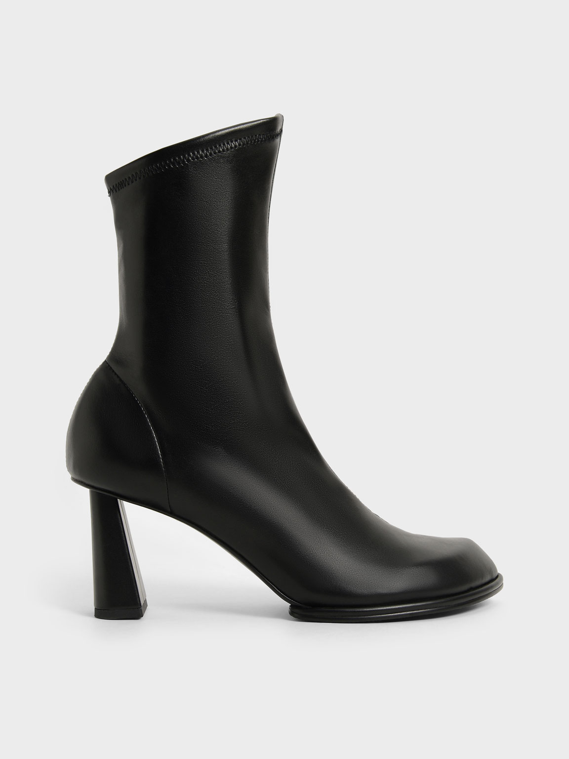 

Lucile Asymmetric Calf Boots, Black