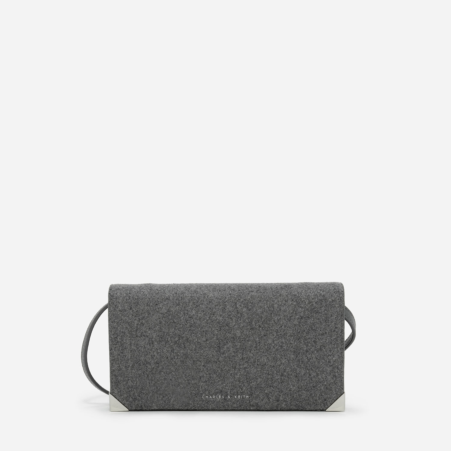 

Metallic Tip Wallet, Grey