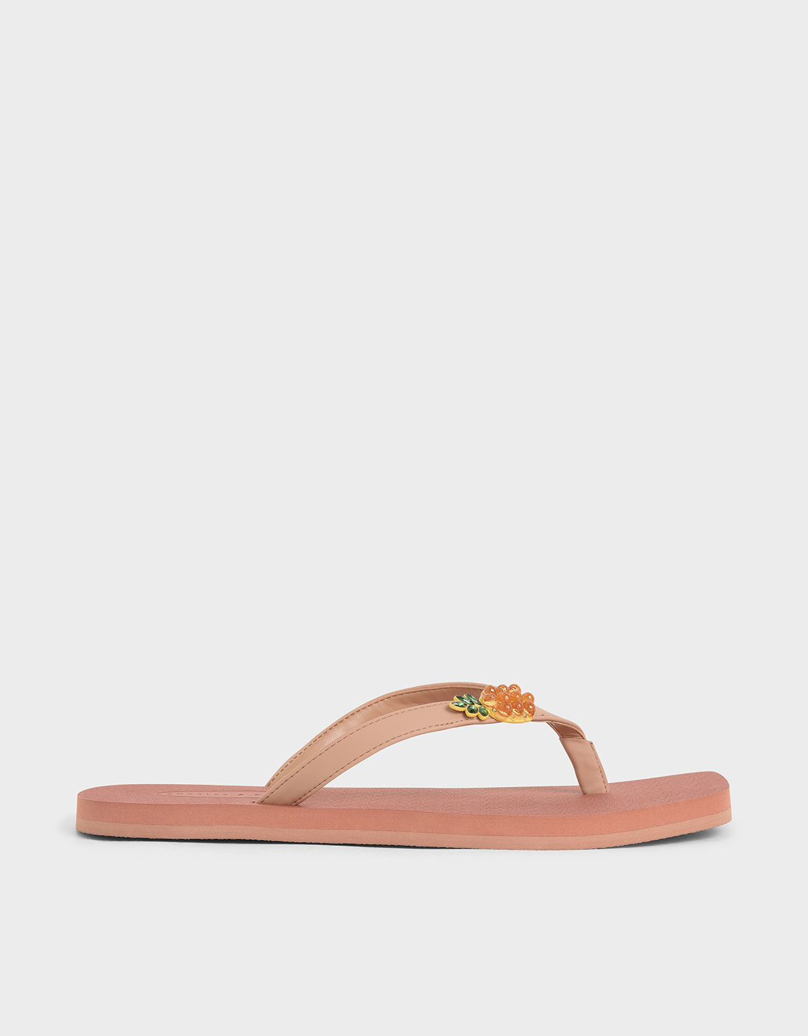 

Embellished Thong Sandals, Nude