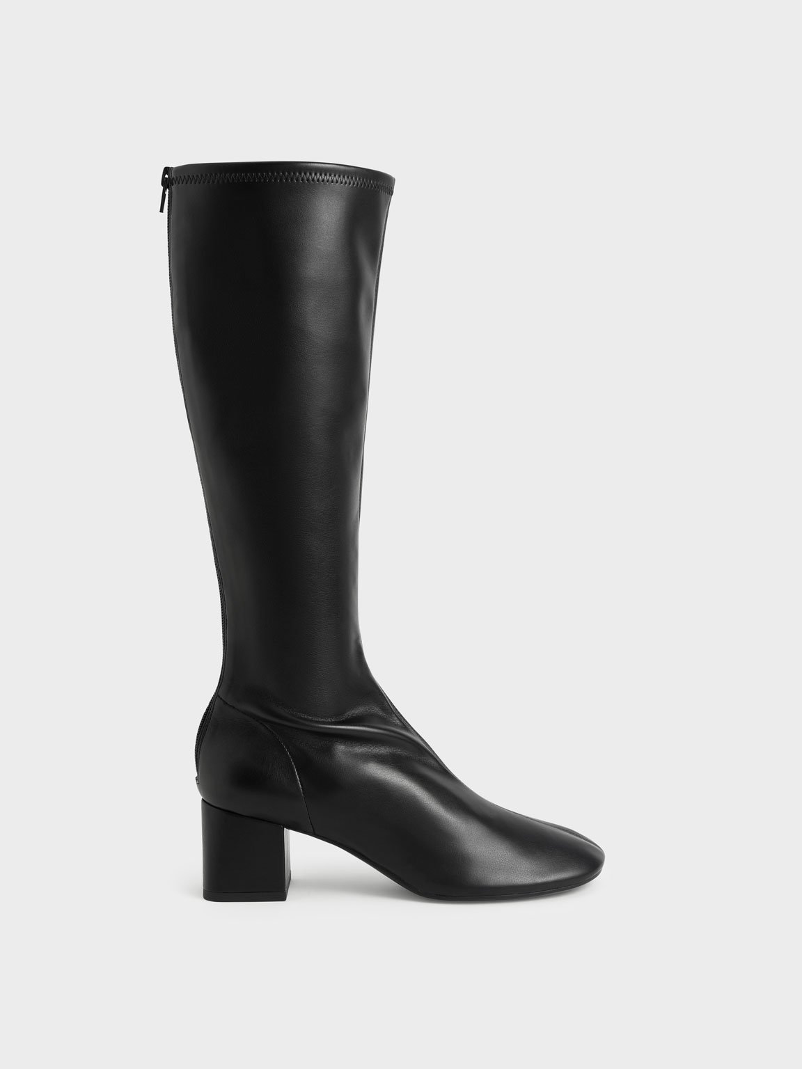 Block Heel Knee Boots