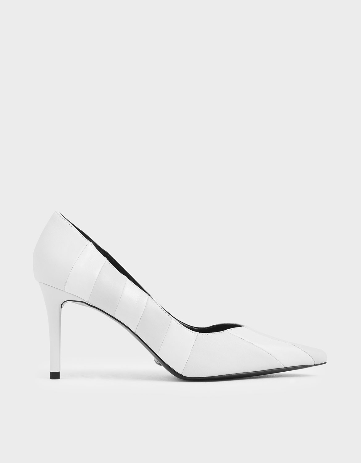

Leather Pointed Toe Pumps, White