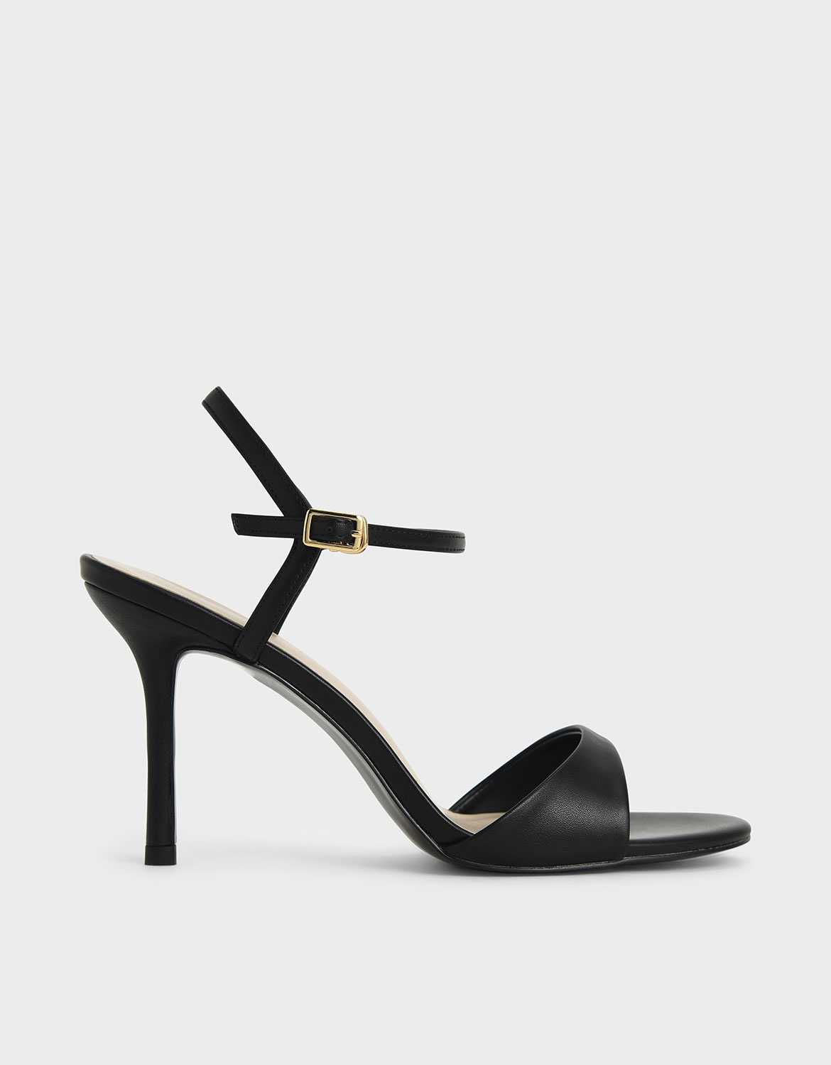 

Ankle Strap Stiletto Sandals, Black