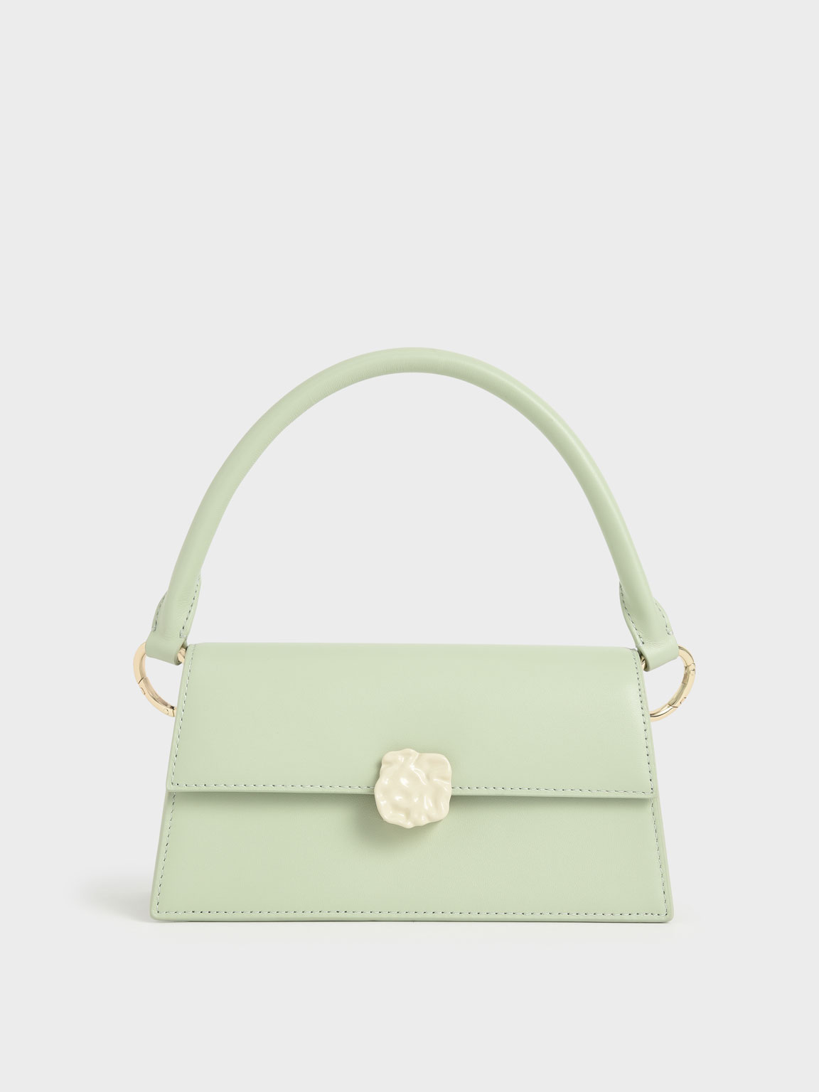 

Leather Top Handle Bag, Green