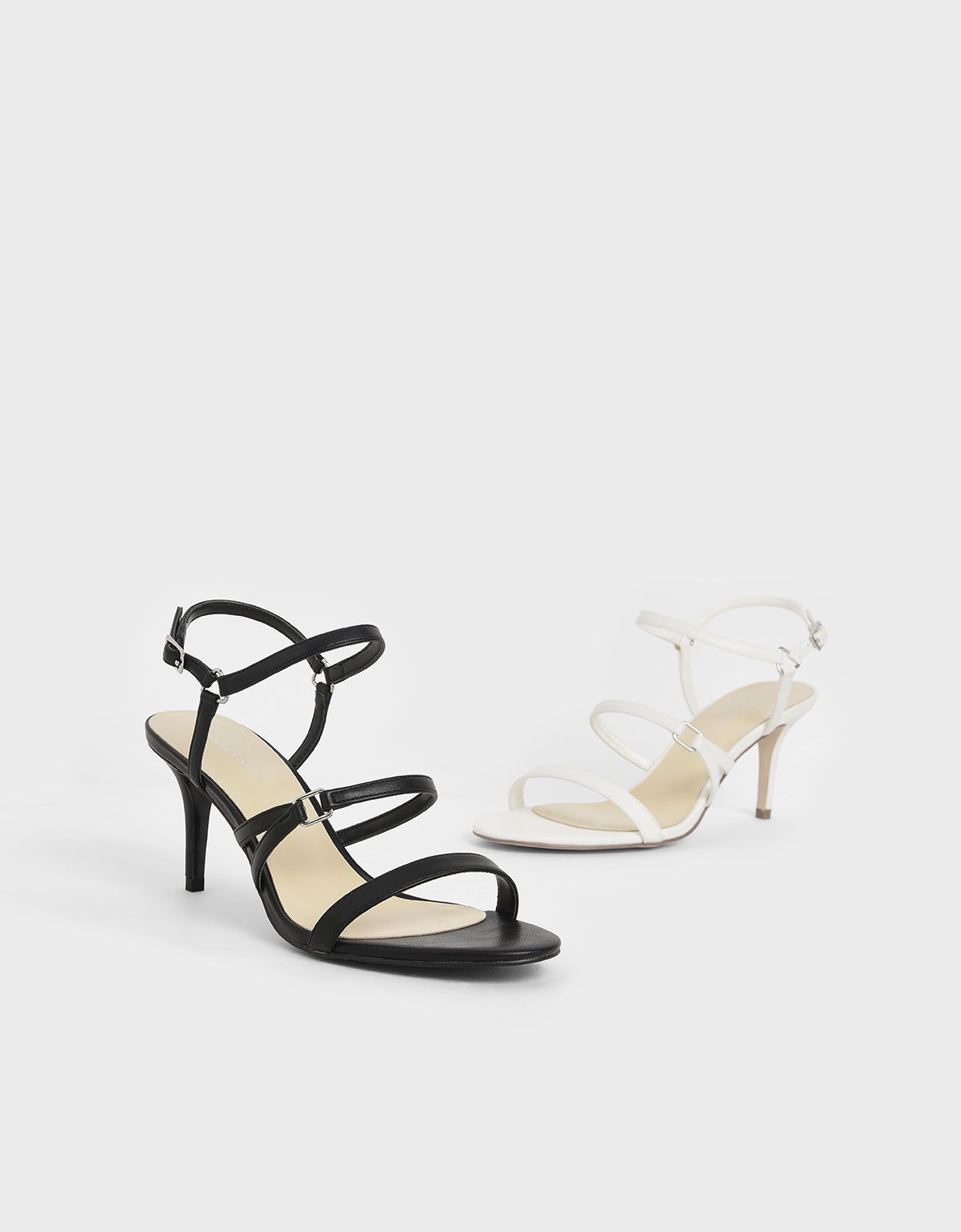 

Triple Strap Stiletto Heels, Black