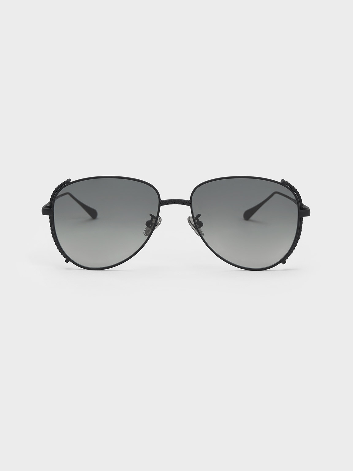 Gem-Embellished Wireframe Aviator Sunglasses