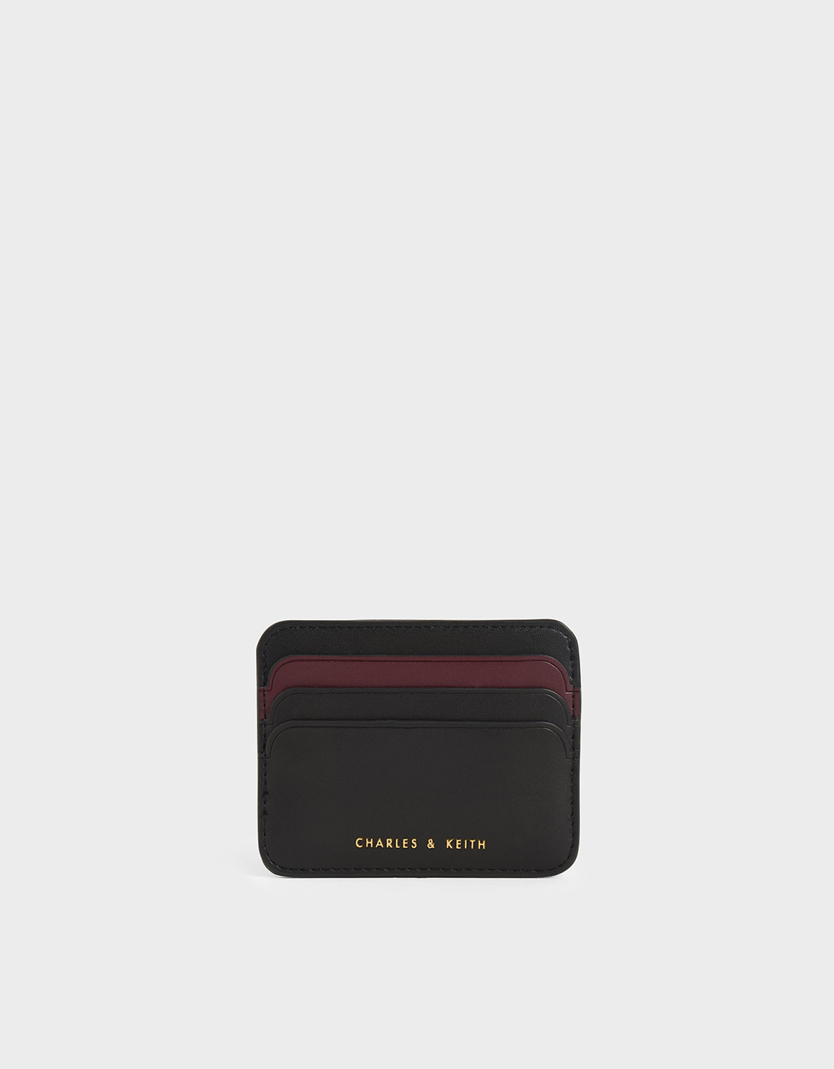 

Two-Tone Multi-Slot Card Holder, Black