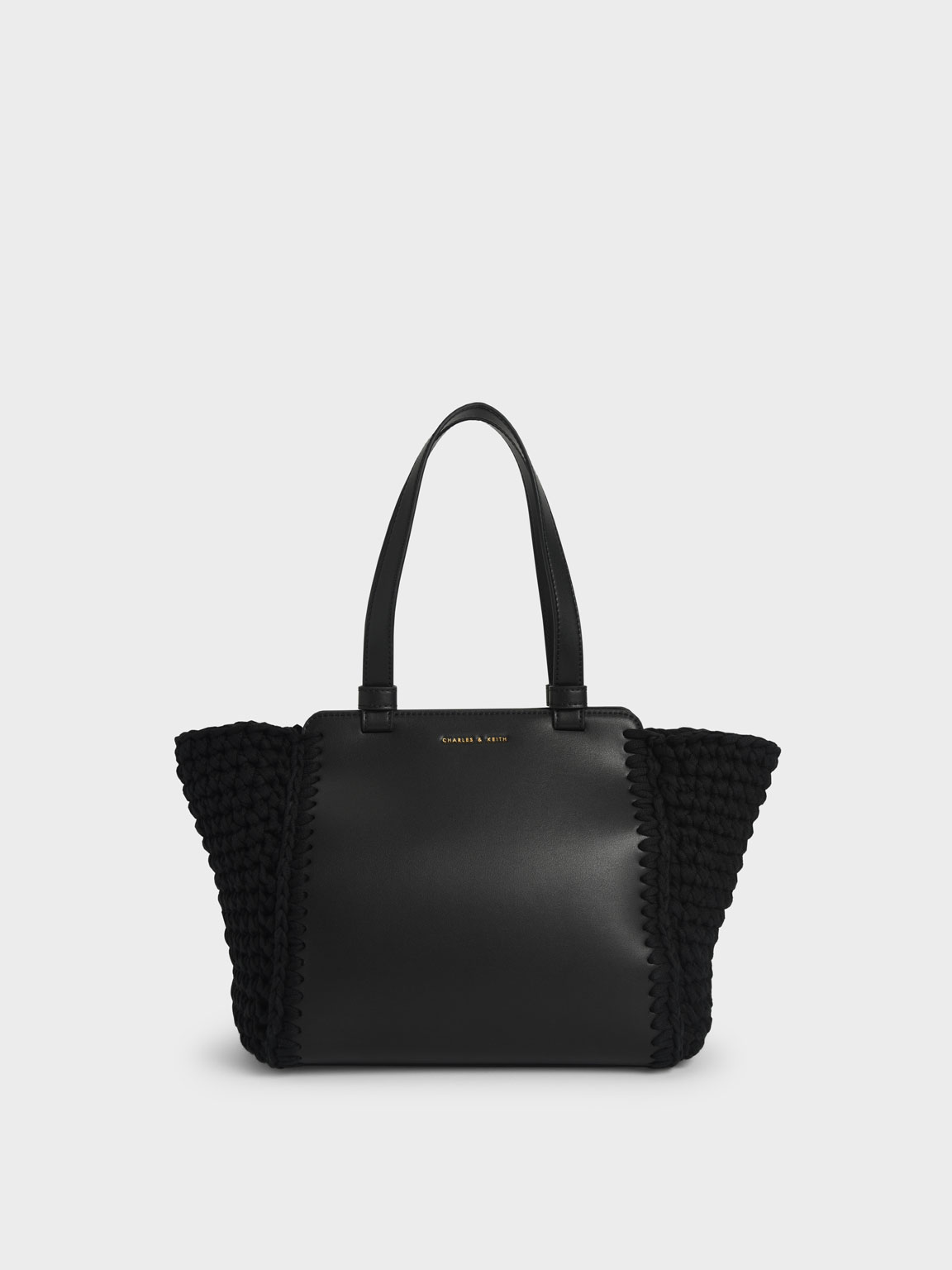 

Crochet Tote Bag, Black