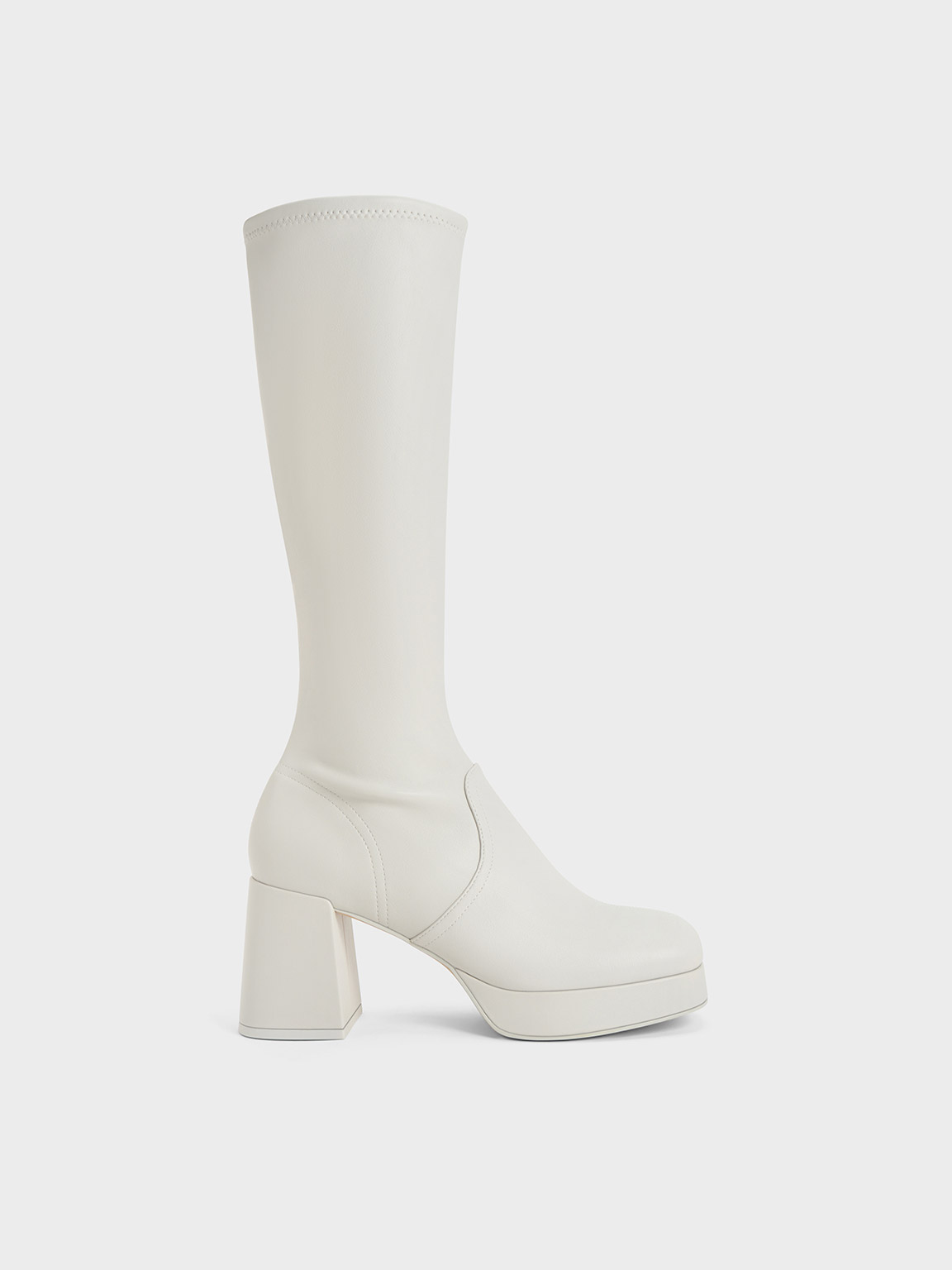 Evie Platform Block-Heel Knee-High Boots