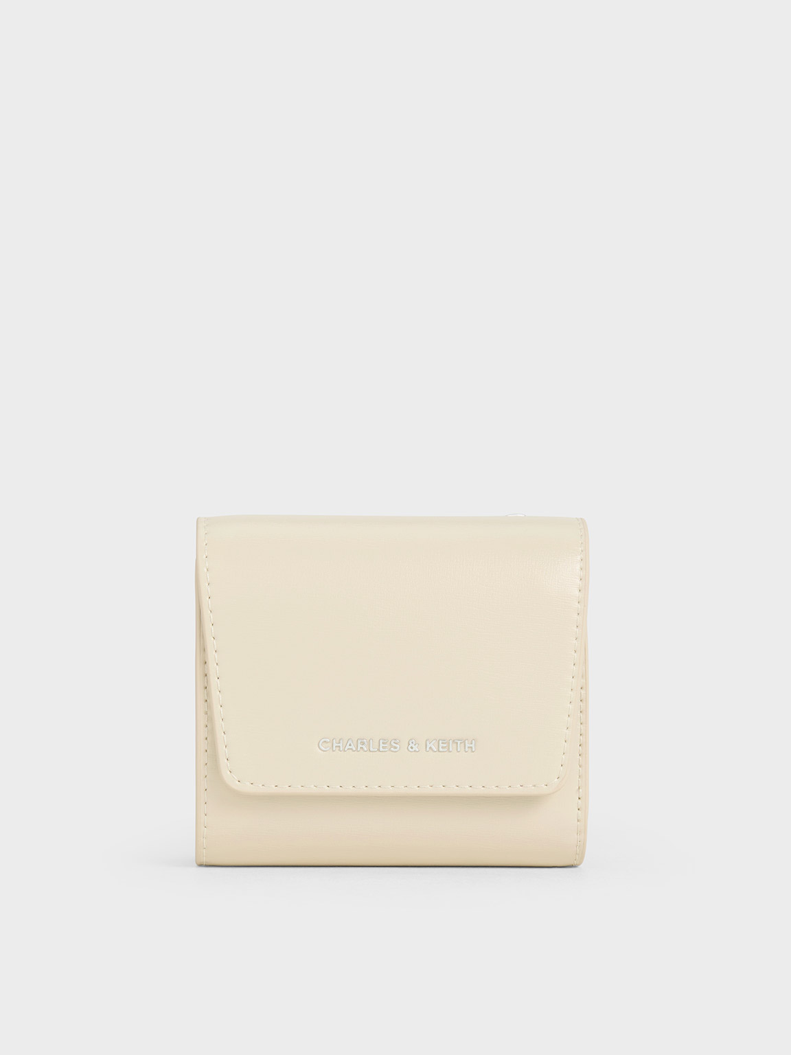 Charles & Keith Irie Small Wallet In Beige