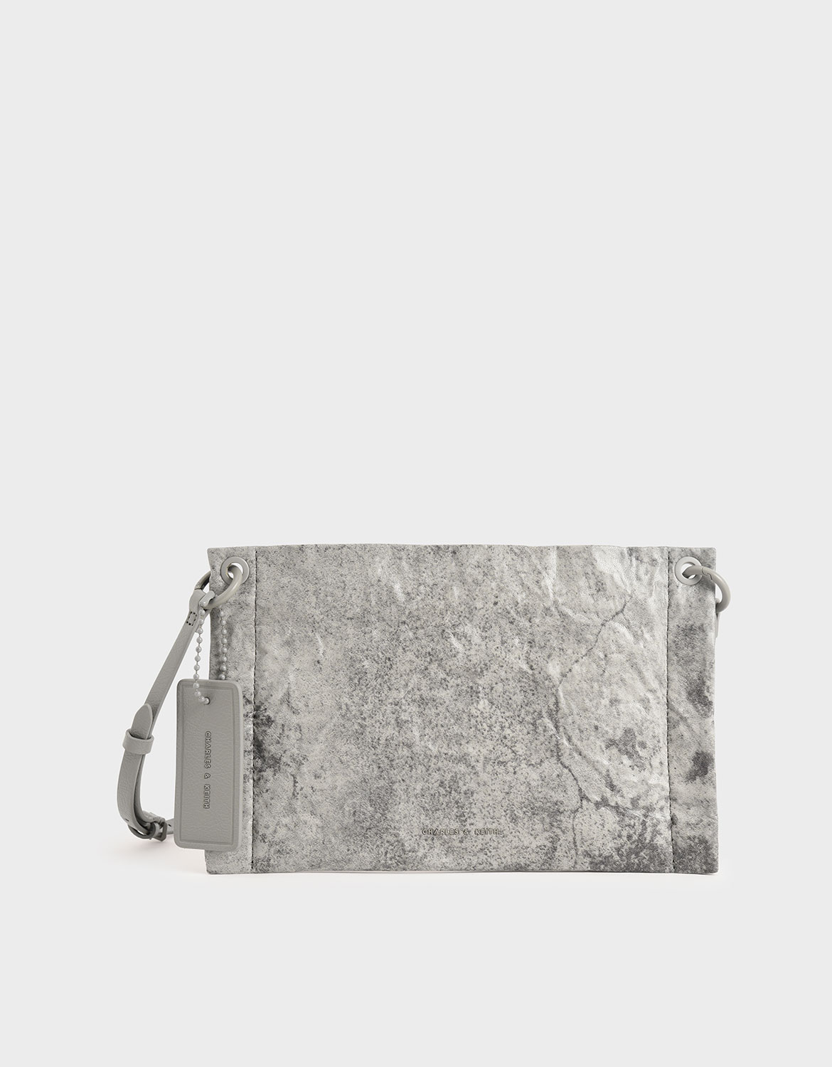

Zip Clutch, Grey