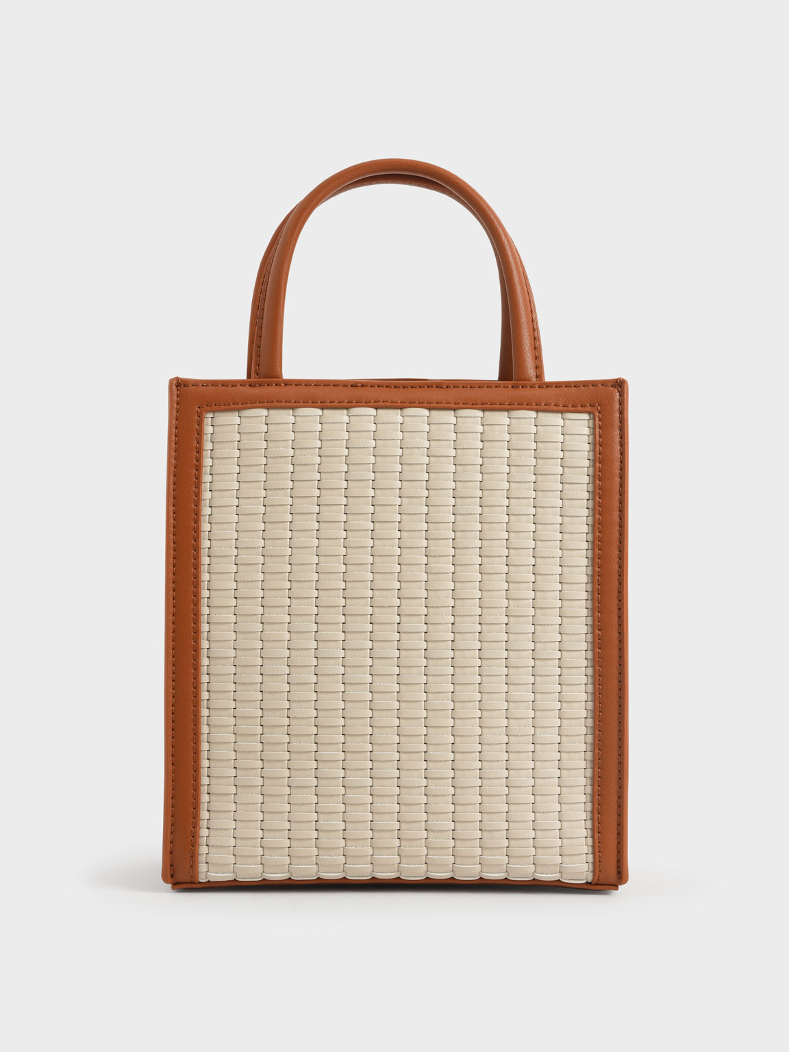 

Woven Tote Bag, Cognac