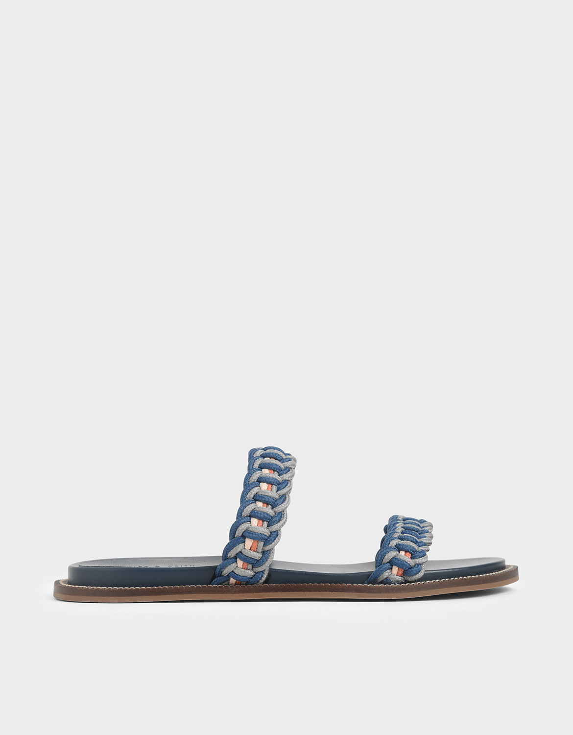 

Rope Slide Sandals, Teal