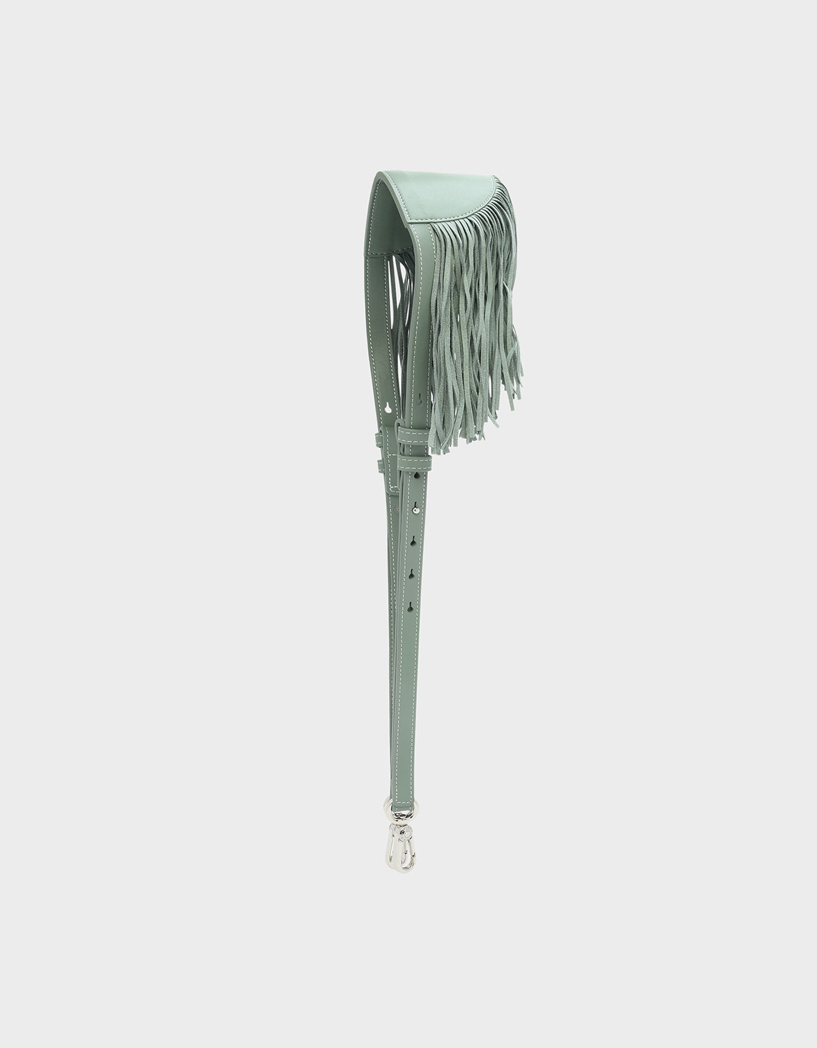 

Fringe Detail Bag Strap, Sage green