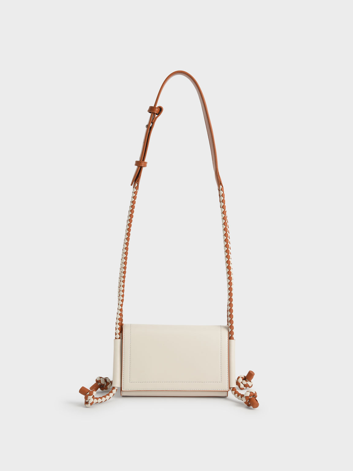 

Embellished Strap Crossbody Bag, Cream