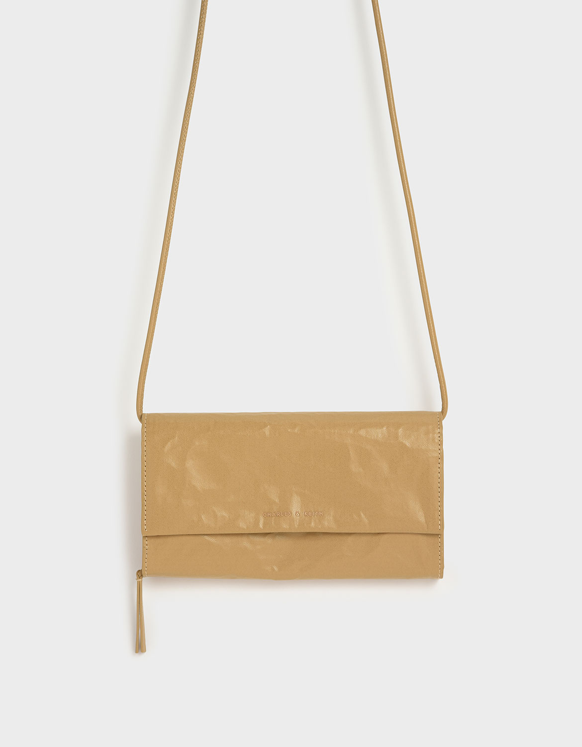 

Front Flap Long Wallet, Nude