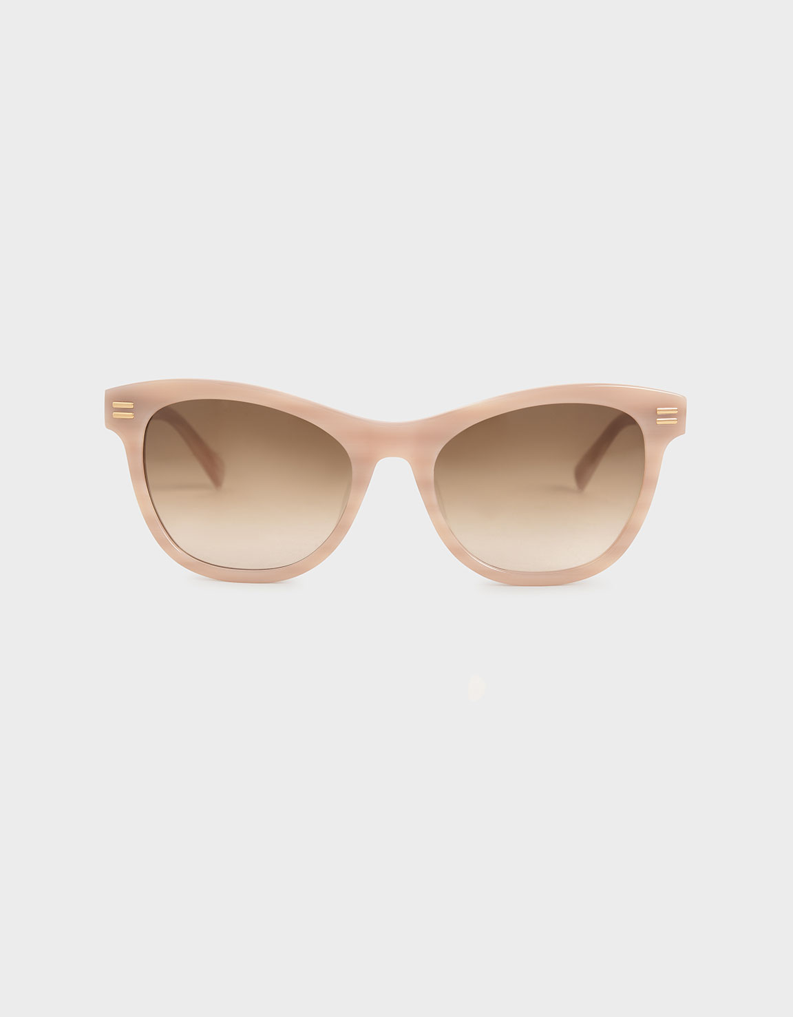 

Acetate Rectangular Sunglasses, Taupe