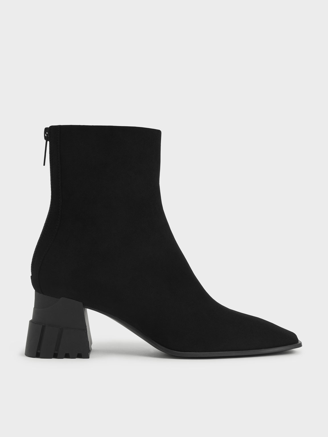 

Zip-Up Block Heel Ankle Boots