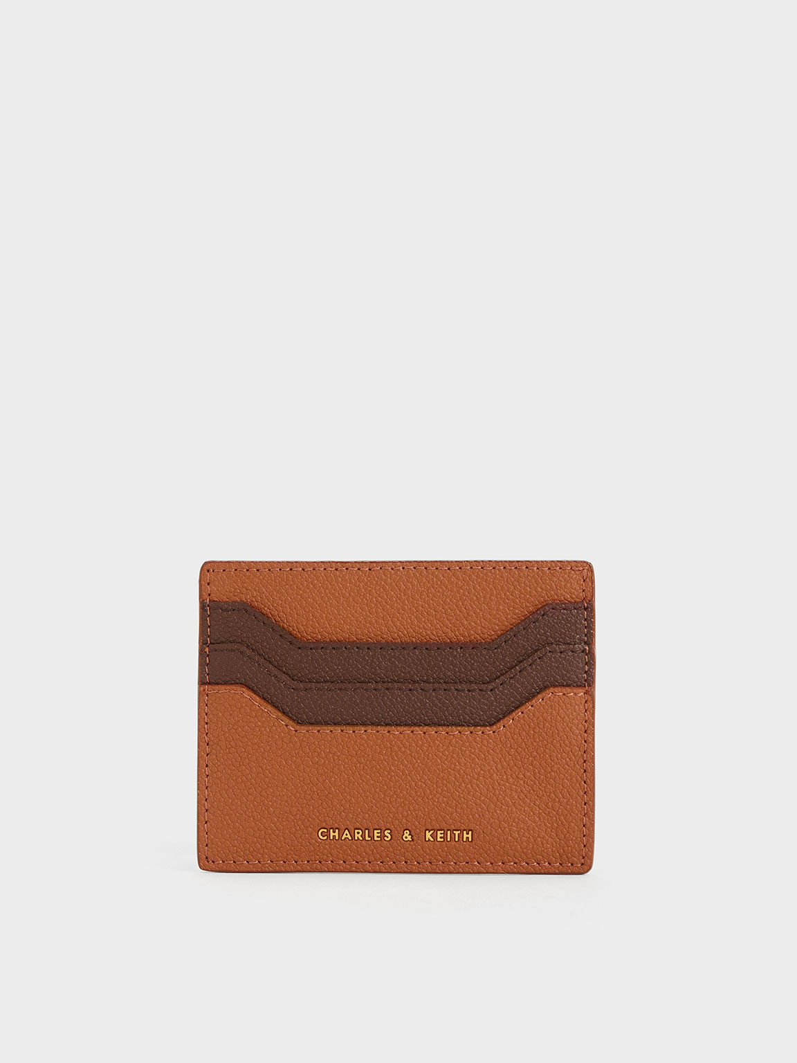 Charles & Keith Multi-slot Card Holder In Cognac