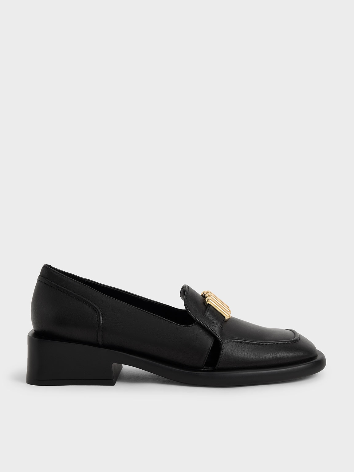 

Embellished Leather Loafers