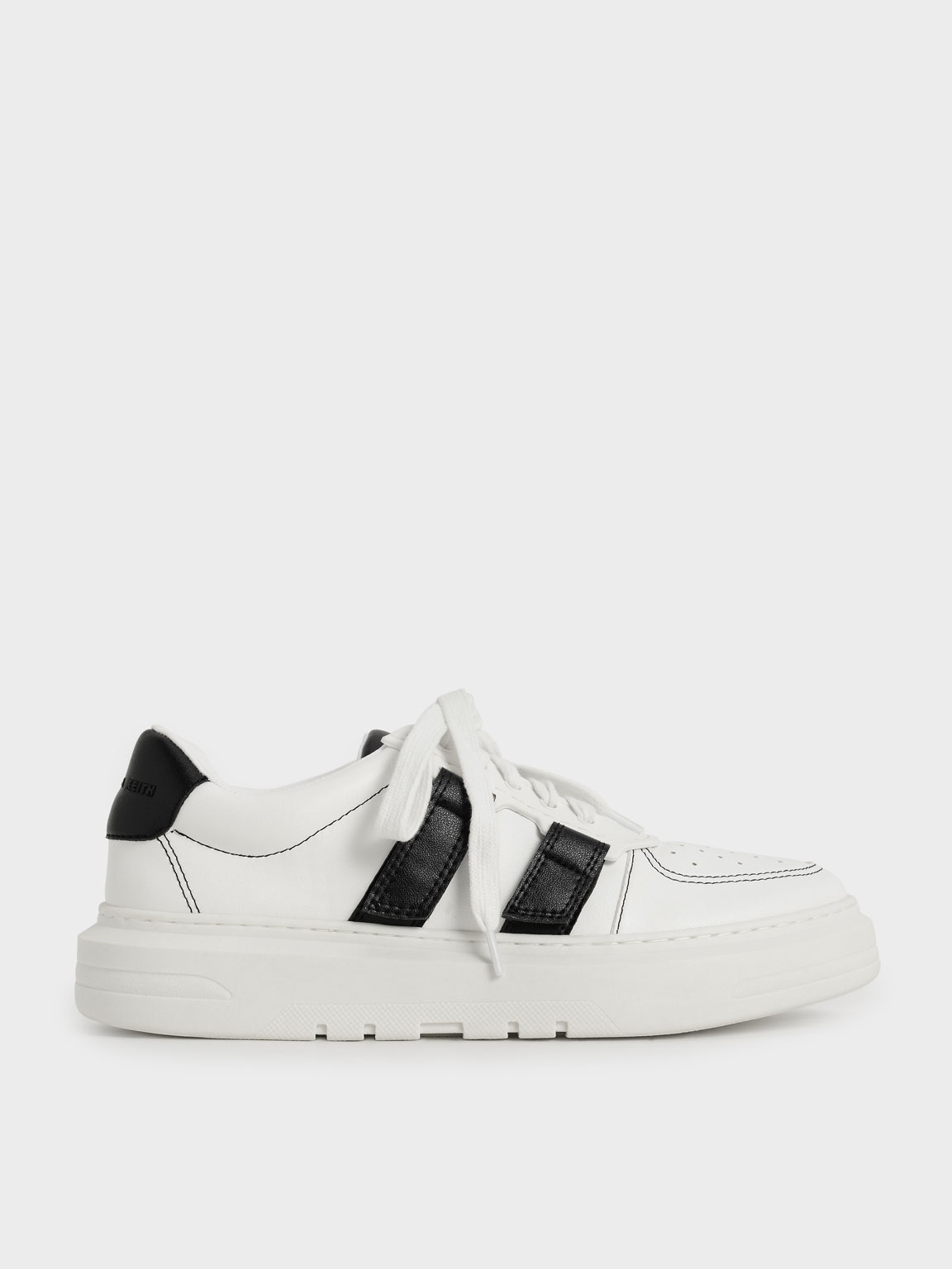 

Lace-Up Velcro Sneakers, Black