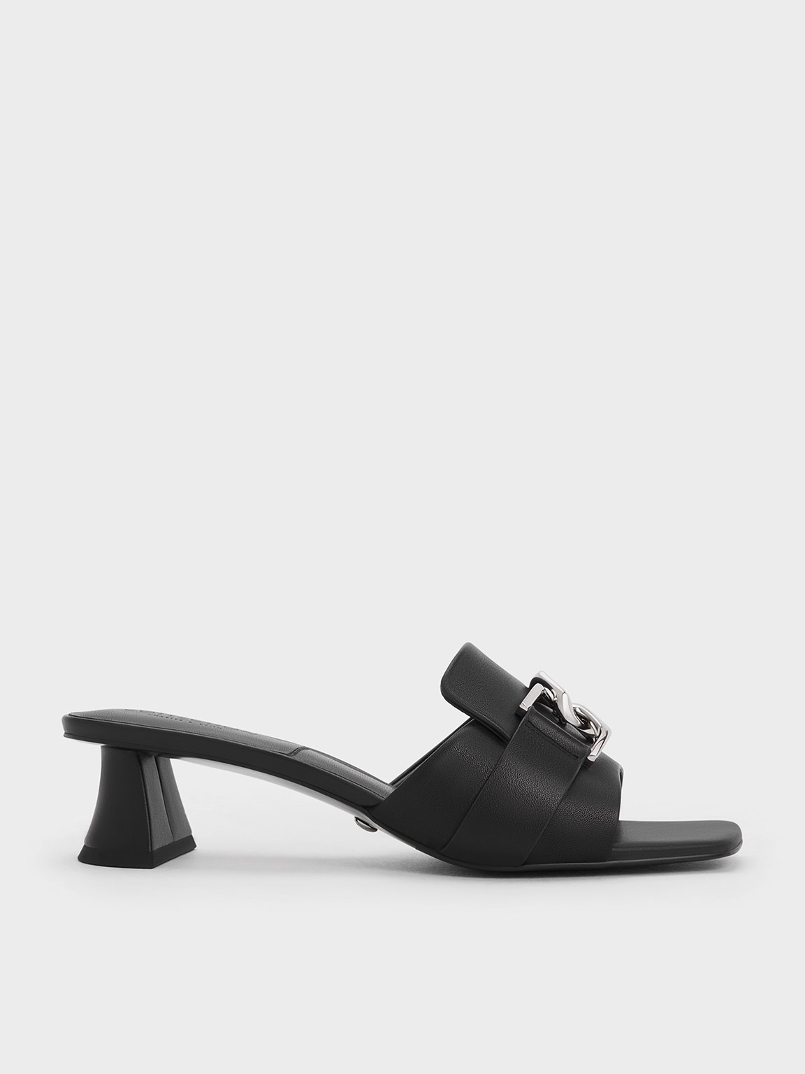 Charles & Keith - Gabine Leather Block Heel Mules