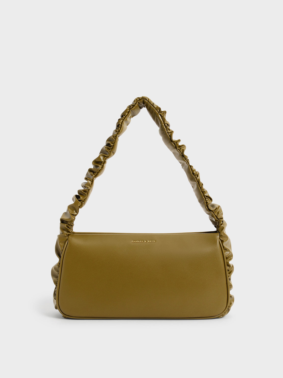 

Riley Ruffle-Trim Bag​, Olive