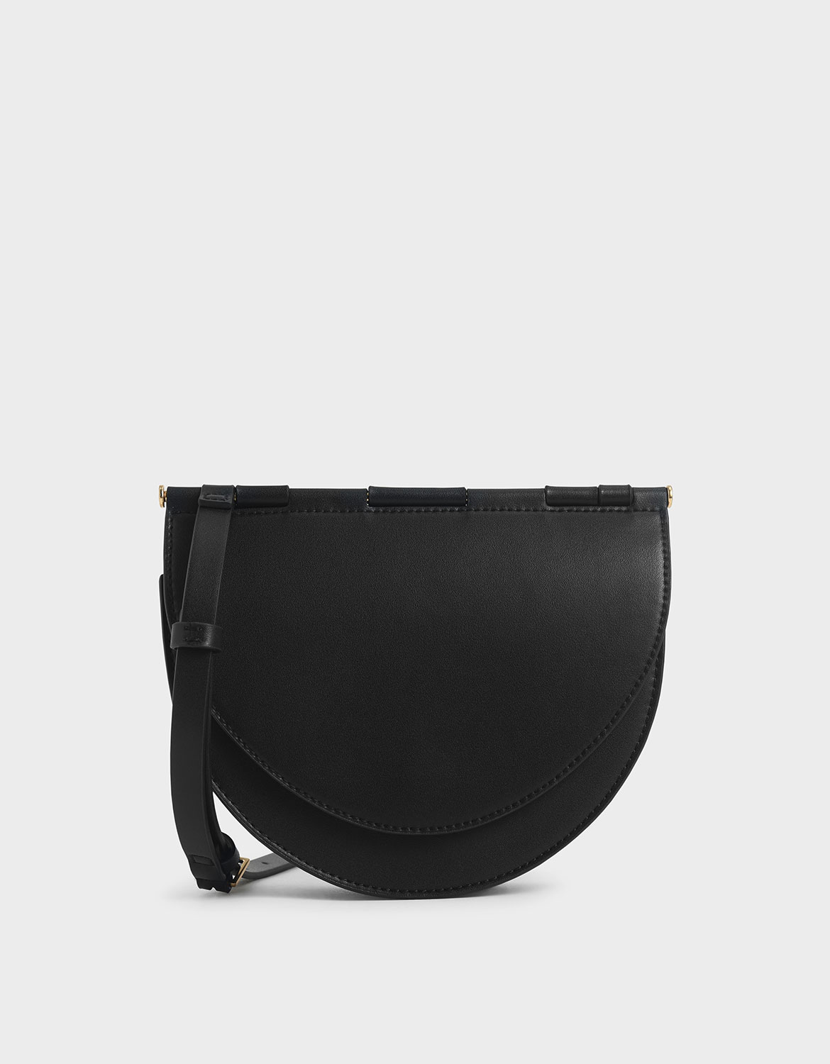 

Semi-Circle Crossbody Bag, Black