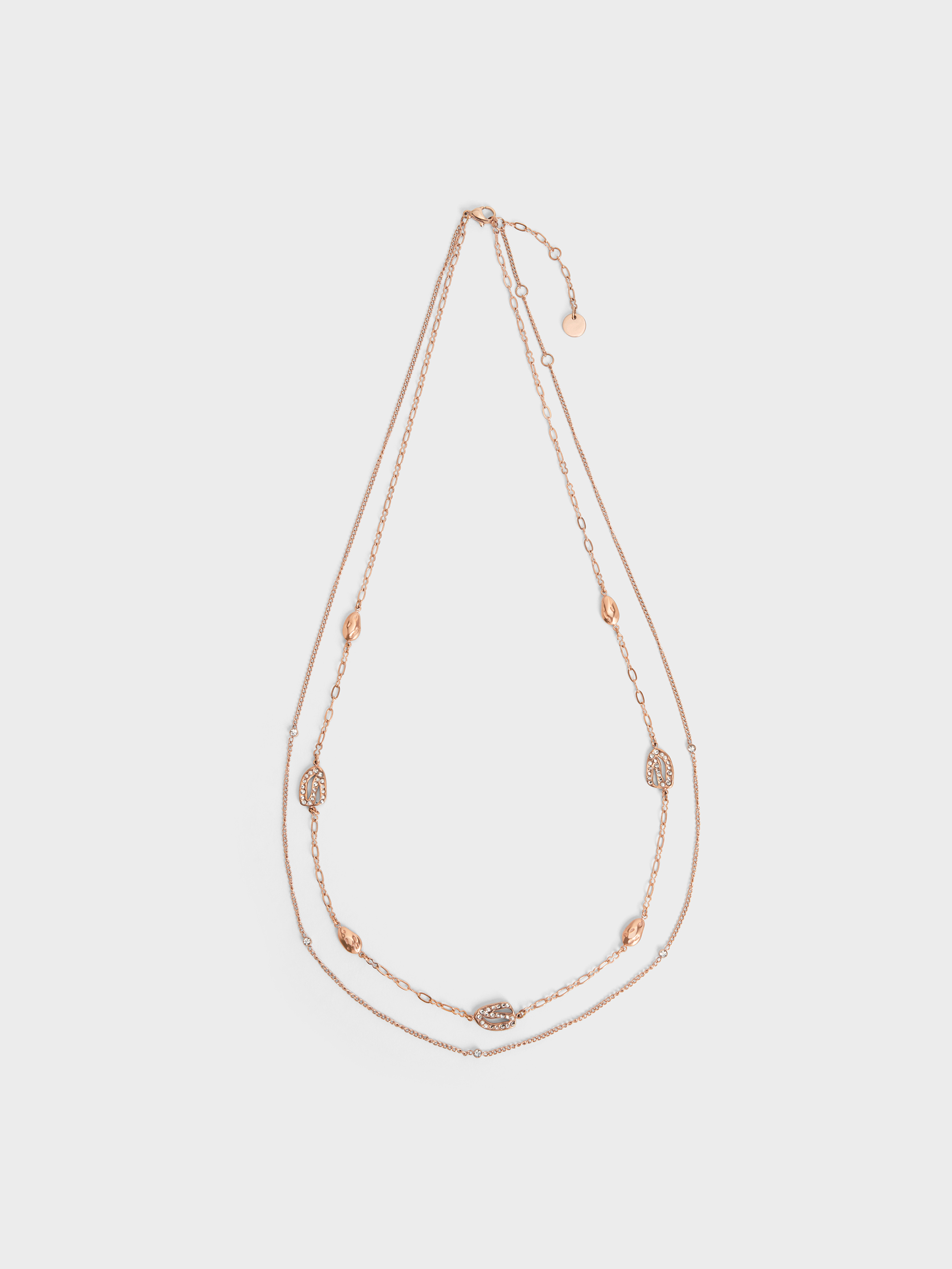 Charles & Keith - Aine Crystal Double-Chain Necklace