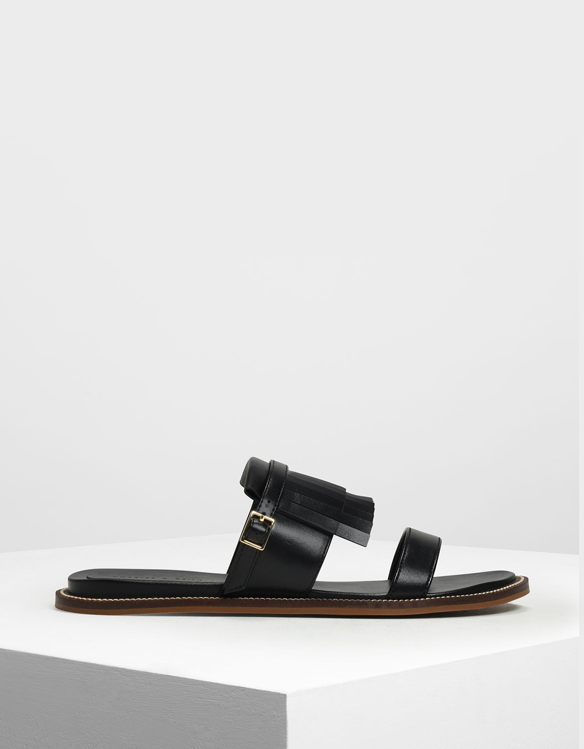 

Fringe Trim Sliders, Black