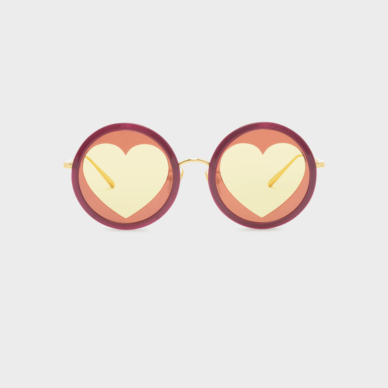 

Heart-Shaped Frame Sunglasses, Pink