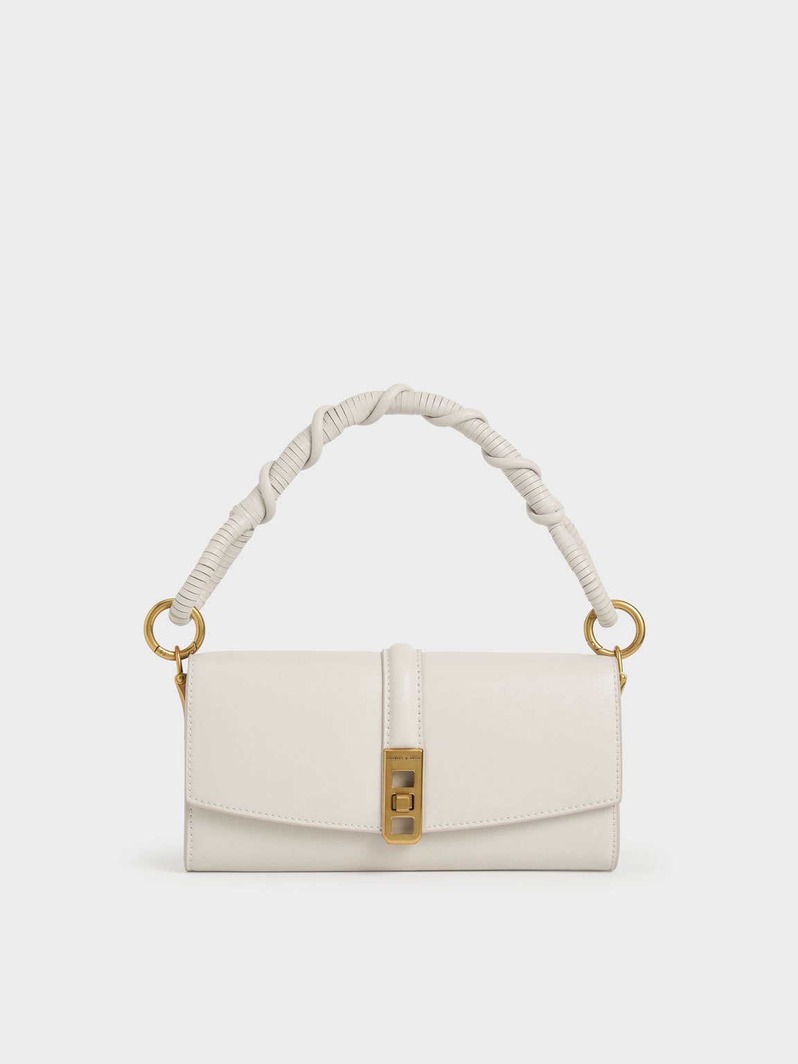 

Coiled Top Handle Wallet, Cream