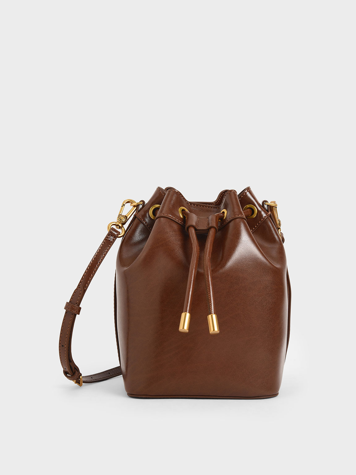 

Drawstring Bucket Bag, Chocolate
