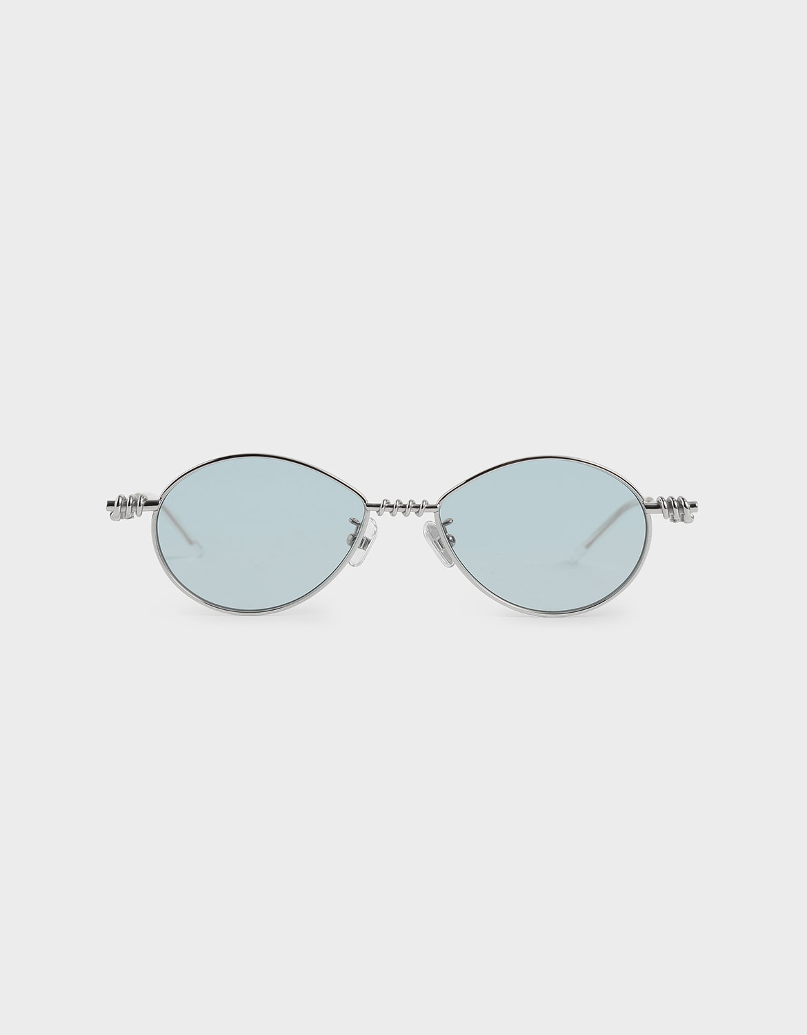 

Twine Detail Oval Sunglasses, Blue