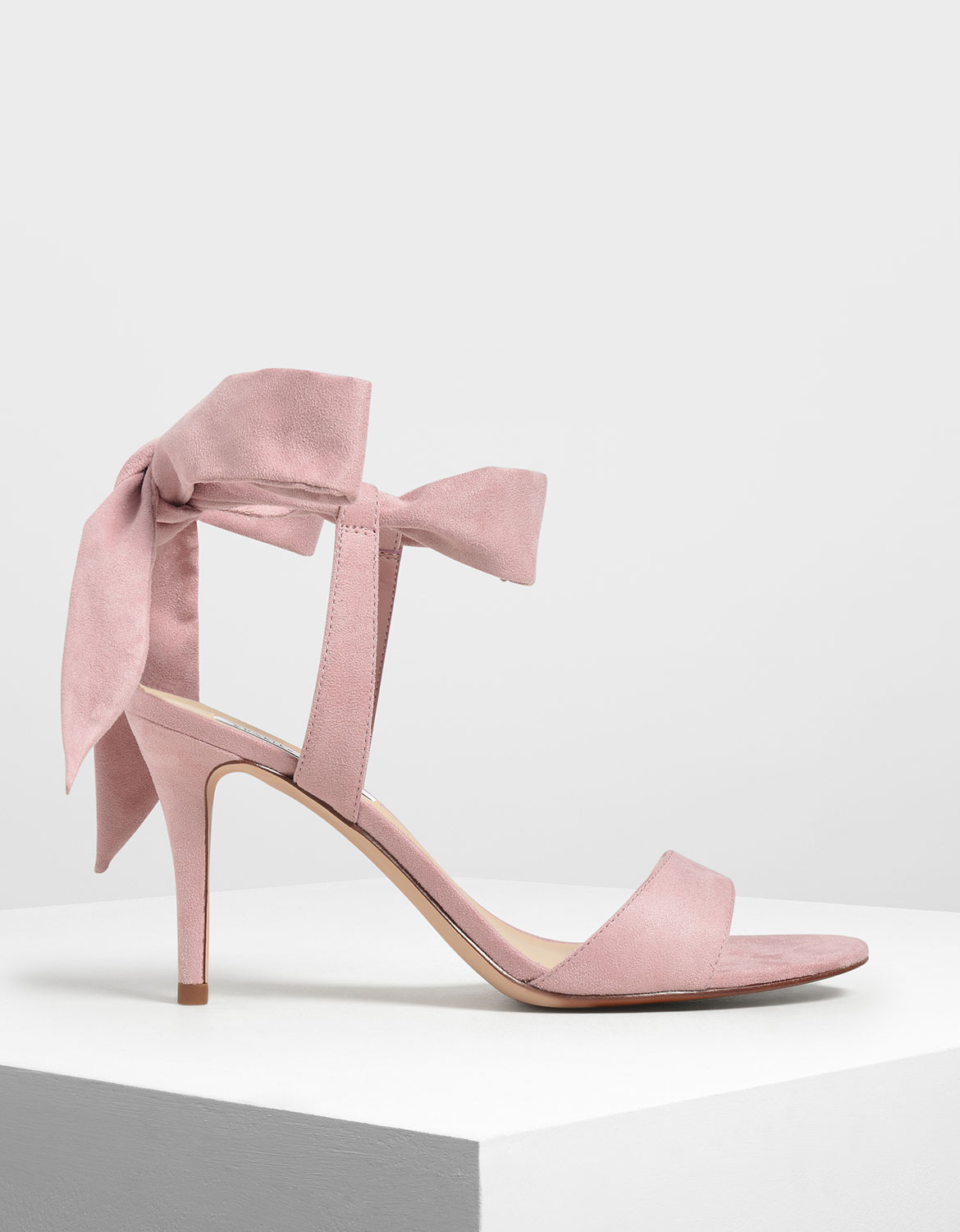 

Tie Back Bow Heels, Blush