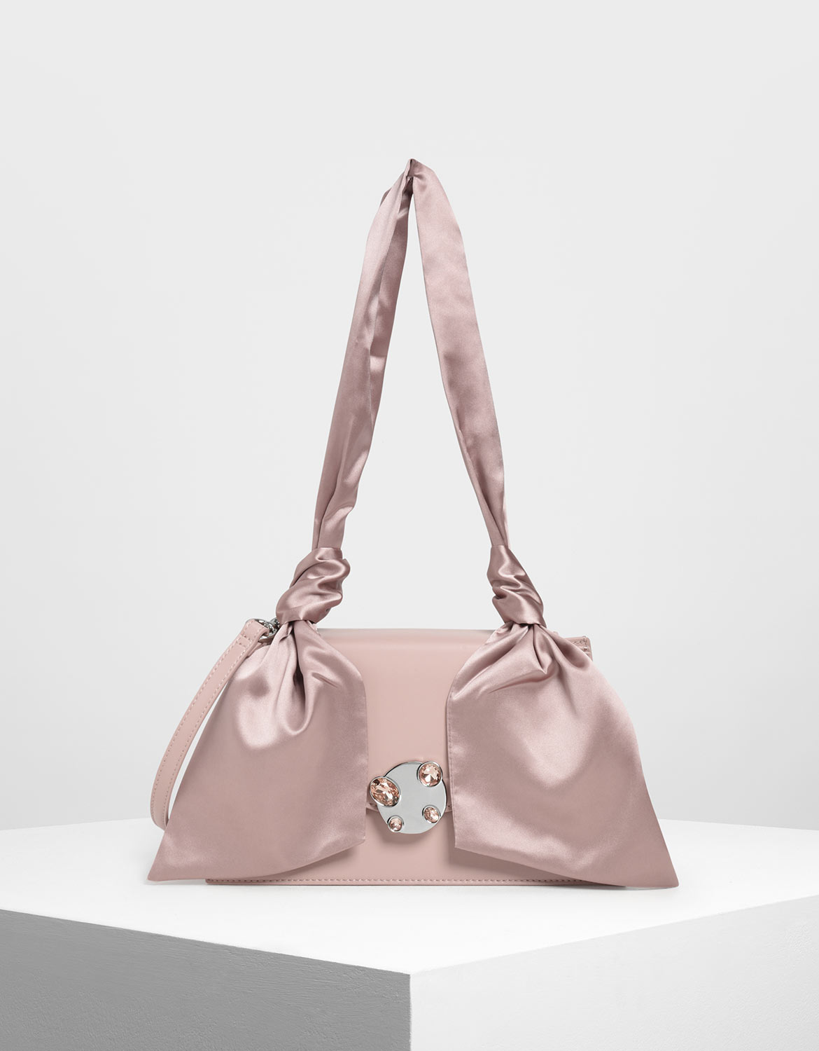 

Ribbon Shoulder Bag, Nude