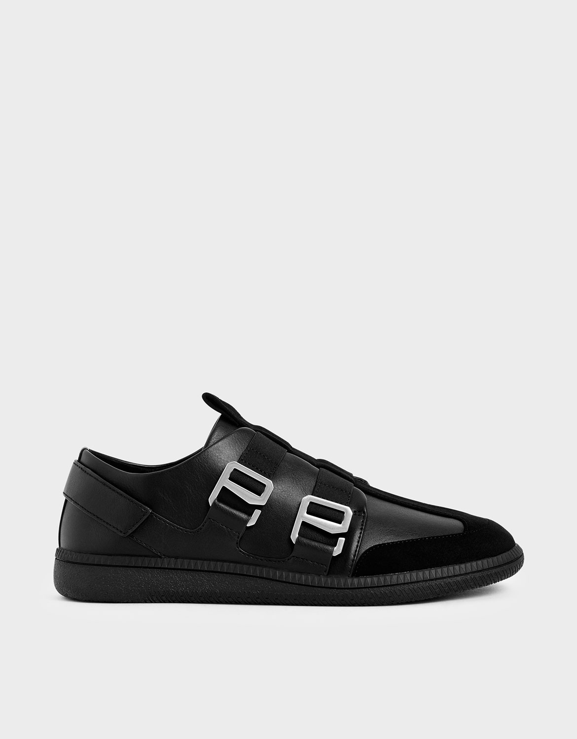 

Buckle Slip-On Sneakers, Black