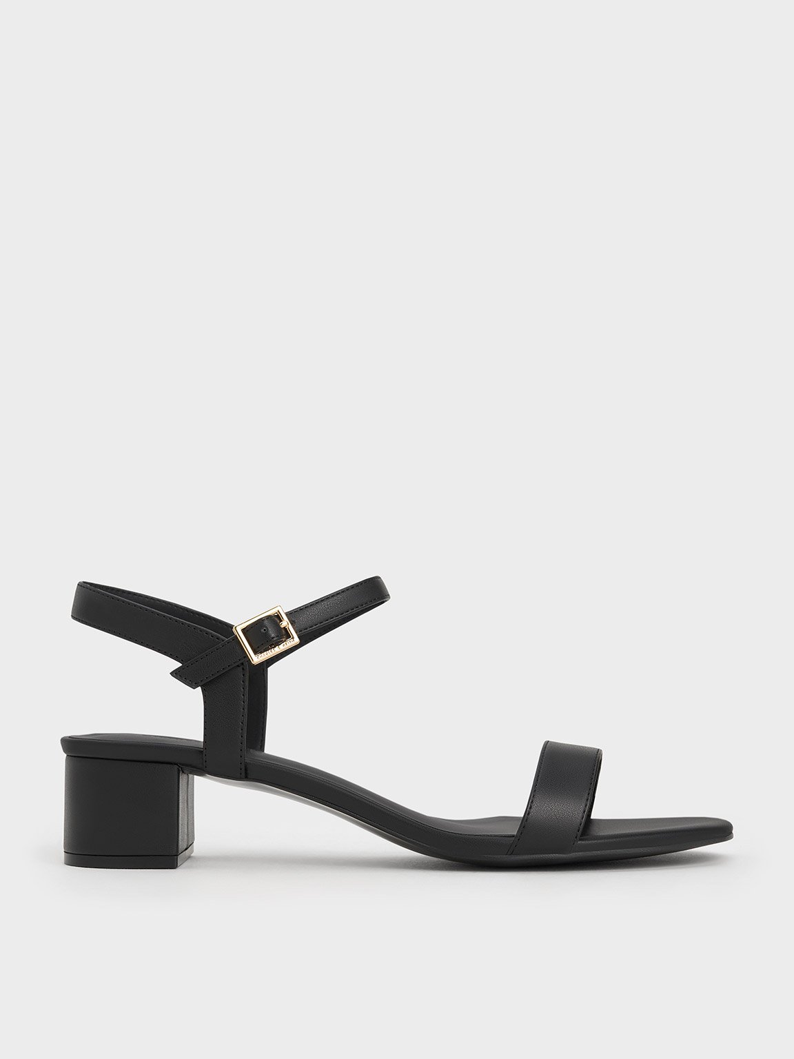 Block Heel Ankle-Strap Sandals