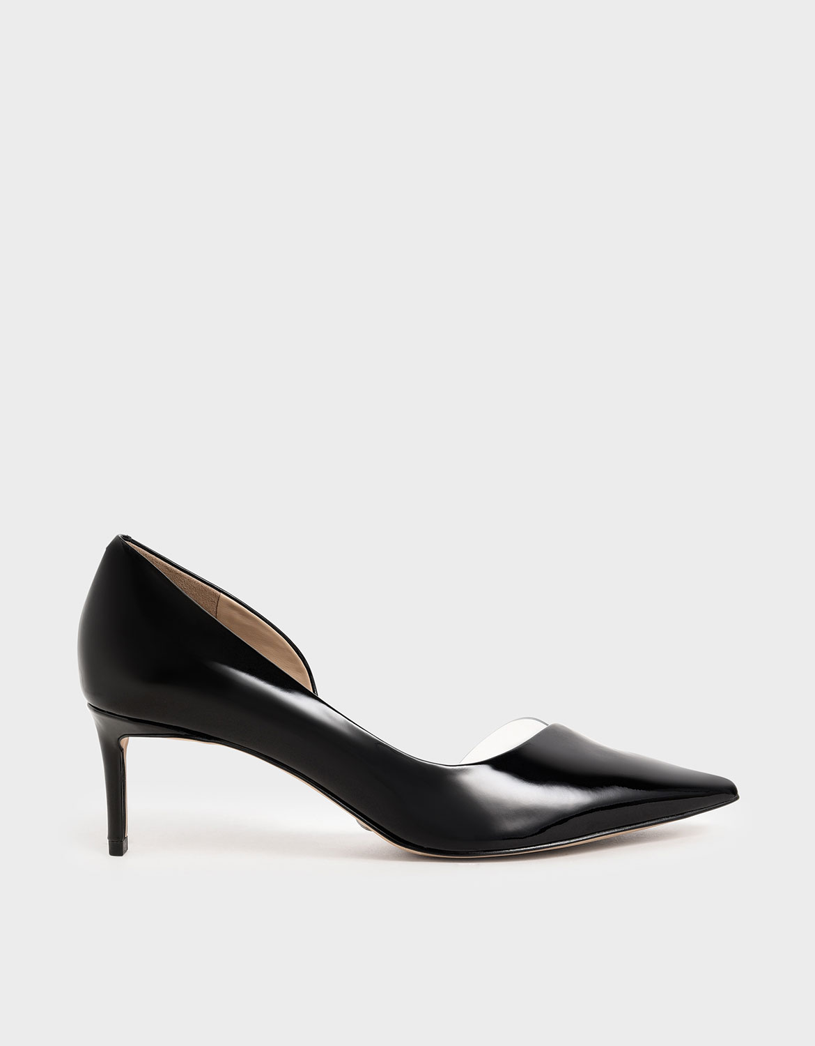 

Patent Leather D'Orsay Pumps, Black