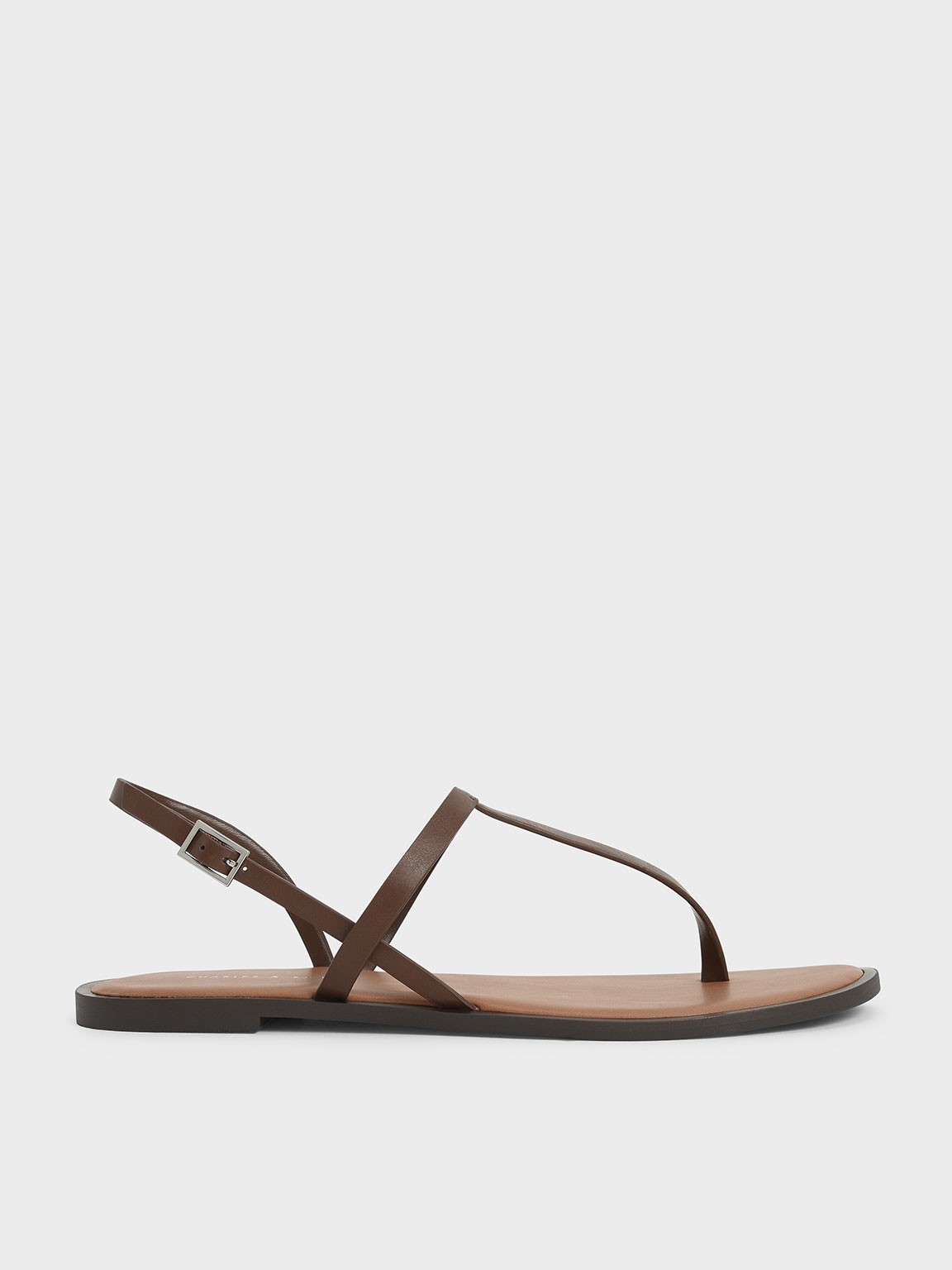 

T-Bar Slingback Sandals, Brown