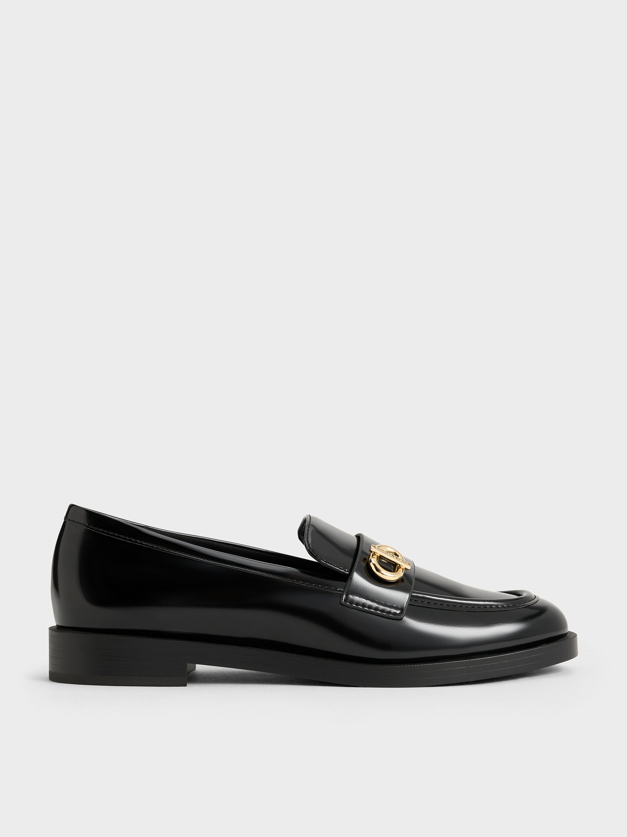 Charles & Keith - Marley Metallic-Accent Loafers