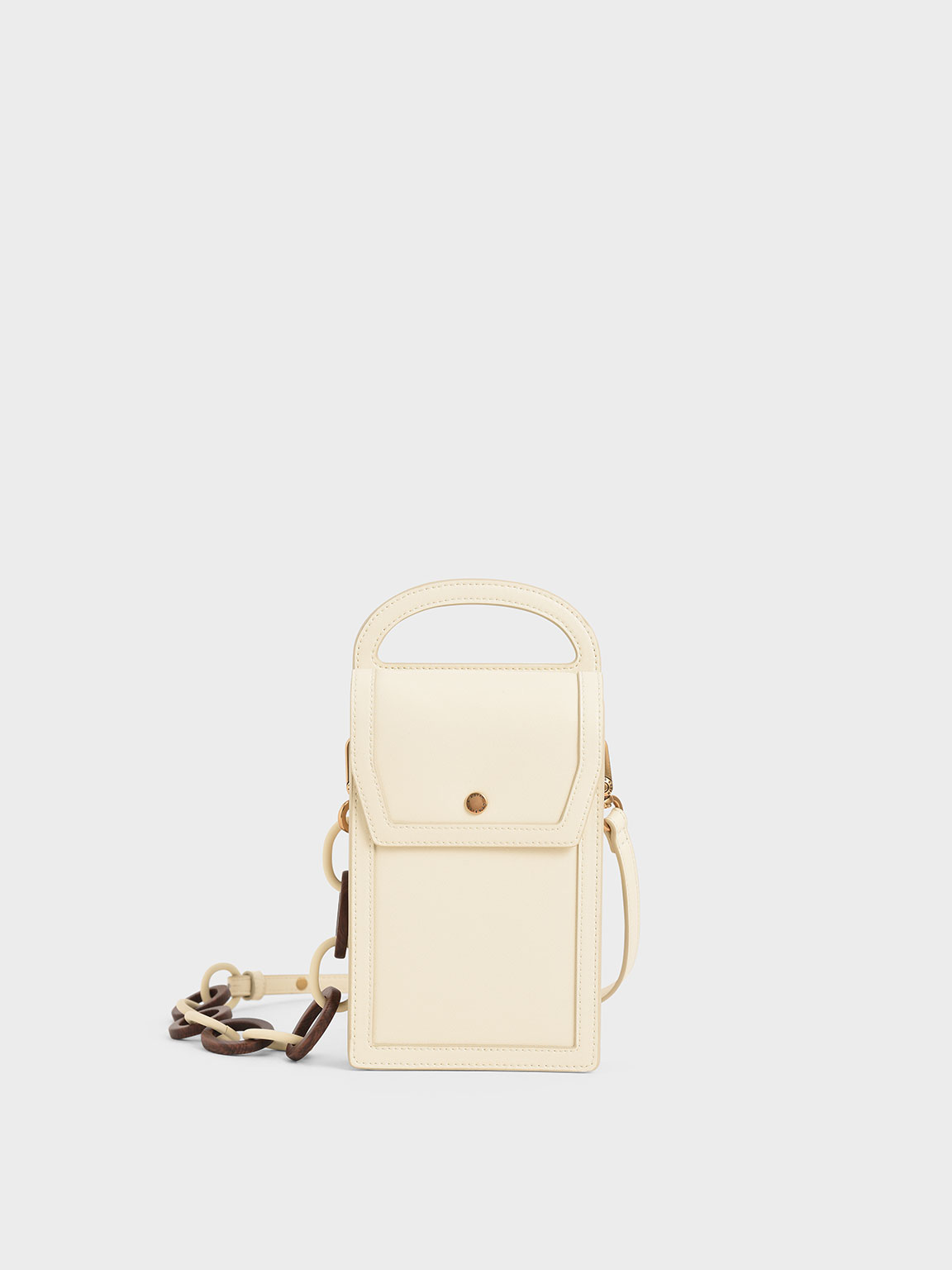

Chain Link Mini Pouch, Chalk